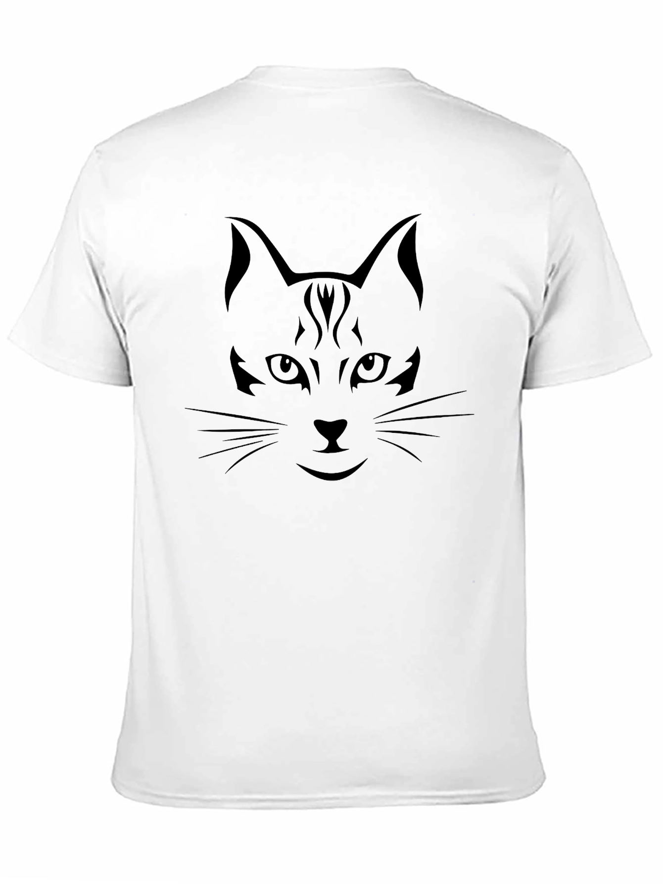 Mens Black Cat Graphic Tee - Casual Style