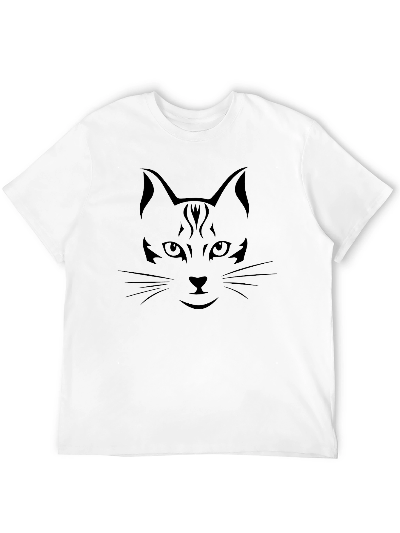 Mens Black Cat Graphic Tee - Casual Style