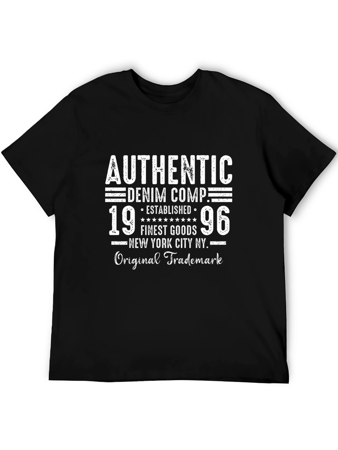 Authentic Denim Company Est. 1996 Black T-Shirt