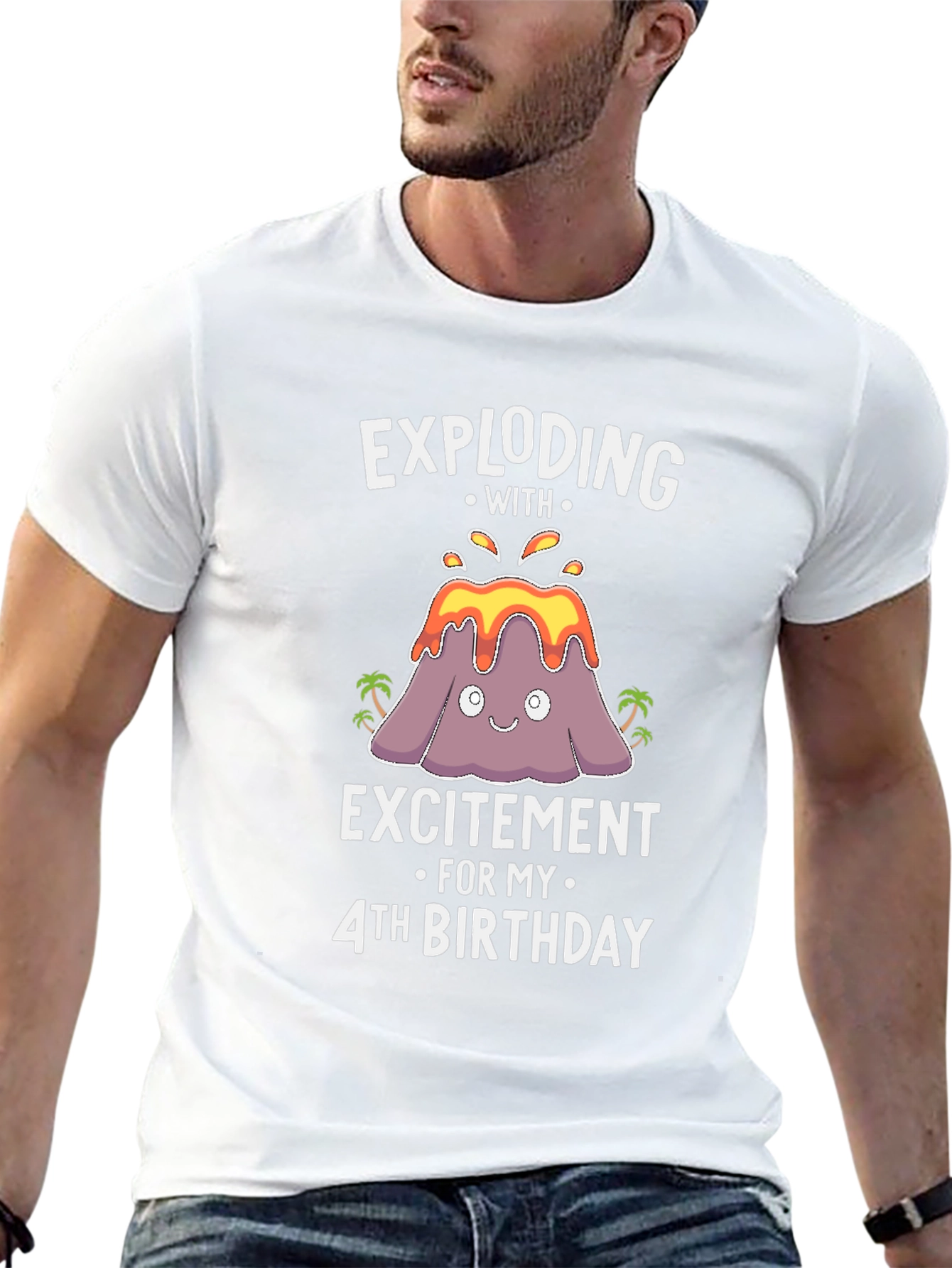 Exploding with Excitement 4th Birthday T-Shirt