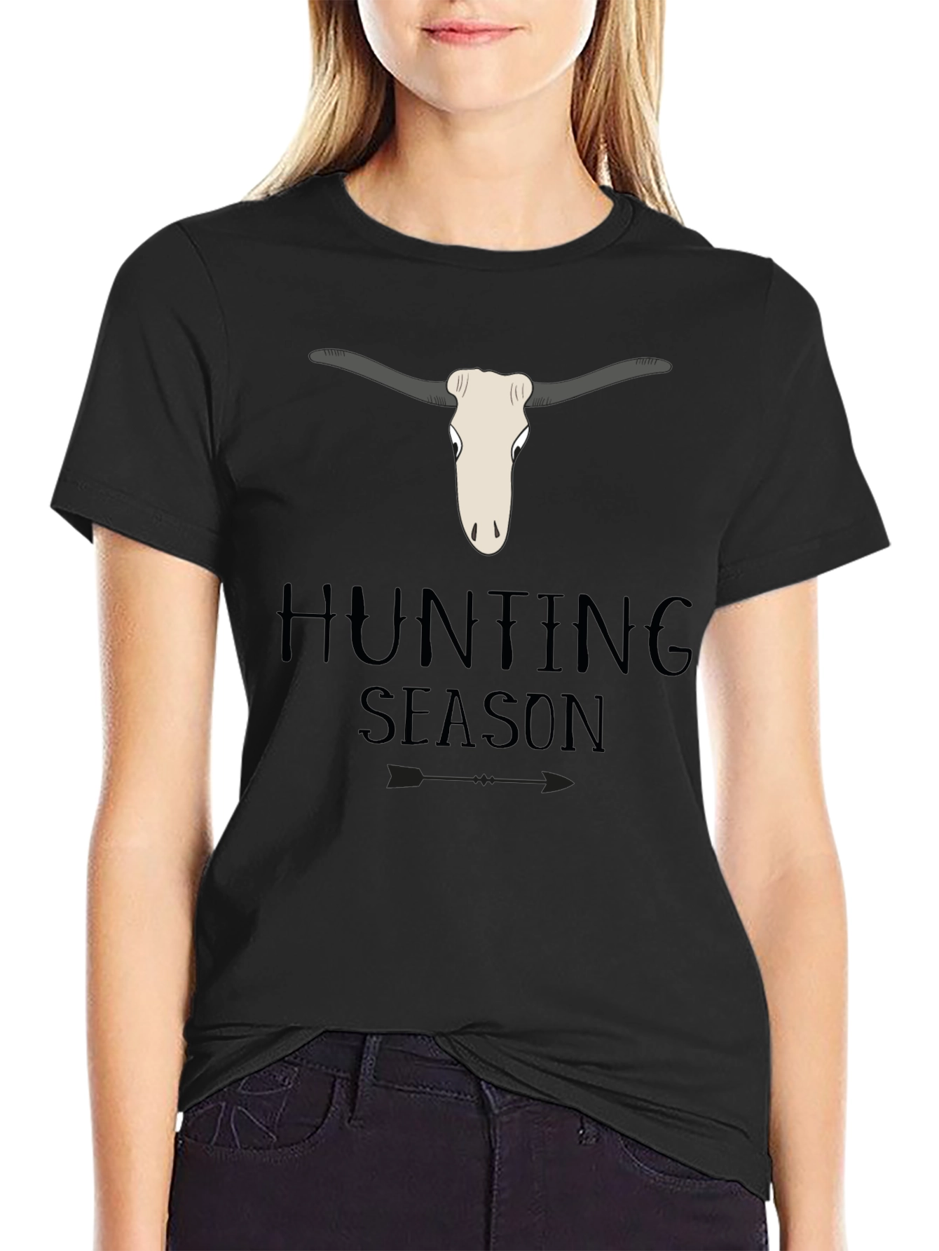 Hunting Season Graphic Tee - Bull Skull Design