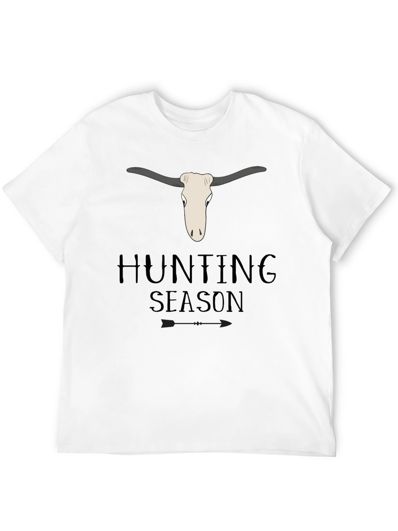 Hunting Season Graphic Tee - Bull Skull Design