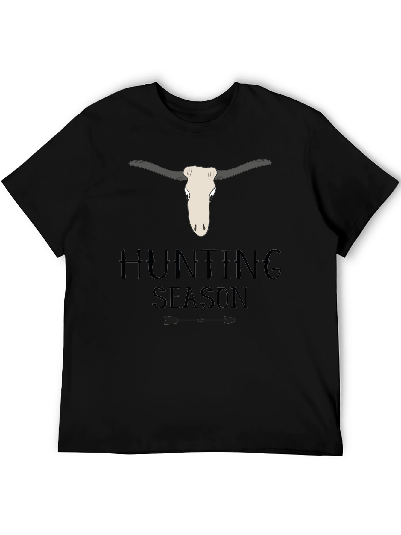 Hunting Season Graphic Tee - Bull Skull Design