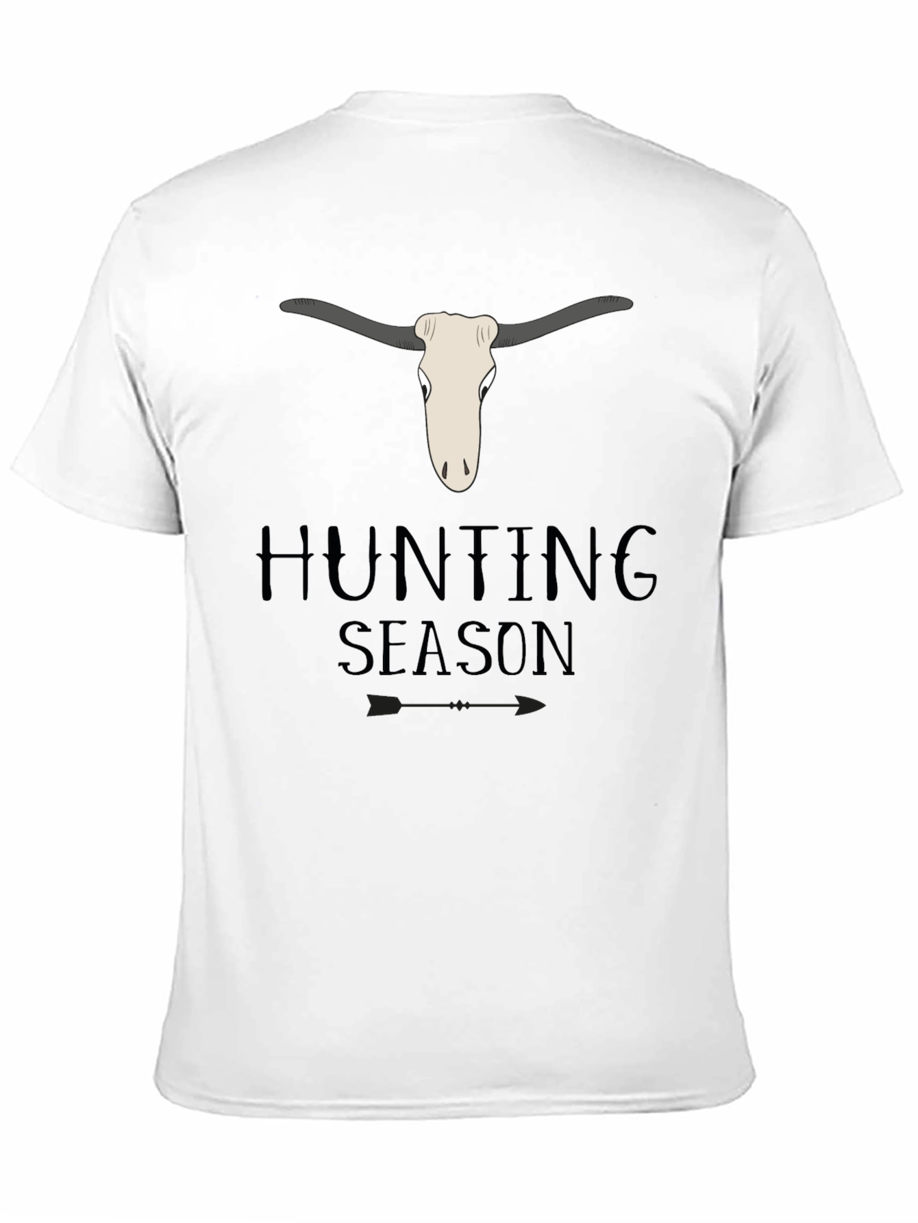 Hunting Season Graphic Tee - Bull Skull Design