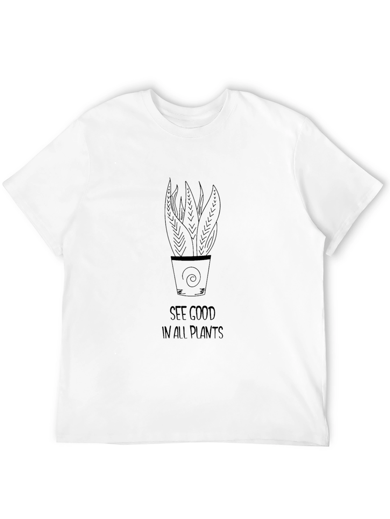 See Good in All Plants Black Graphic Tee