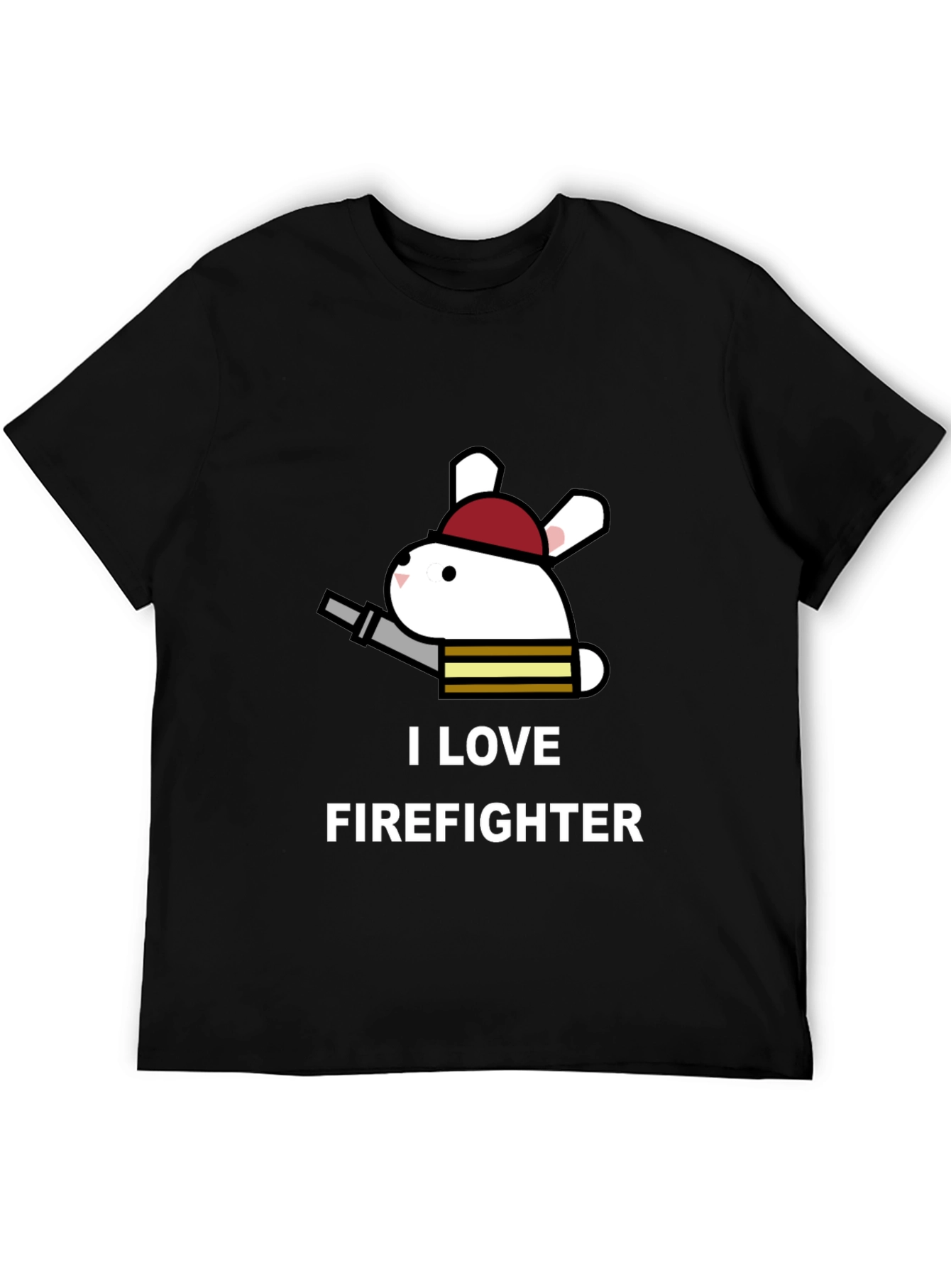 I Love Firefighter Bunny T-Shirt