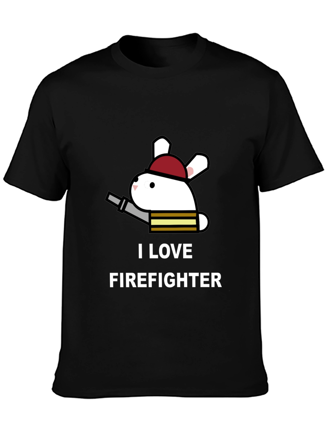I Love Firefighter Bunny T-Shirt