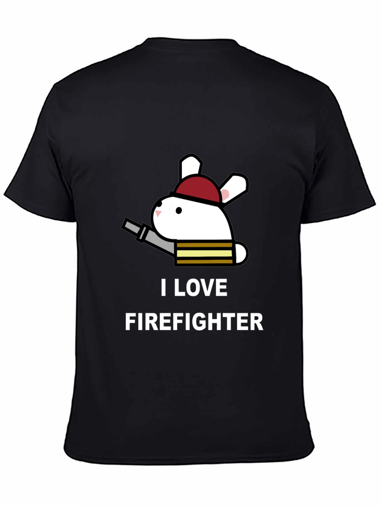 I Love Firefighter Bunny T-Shirt