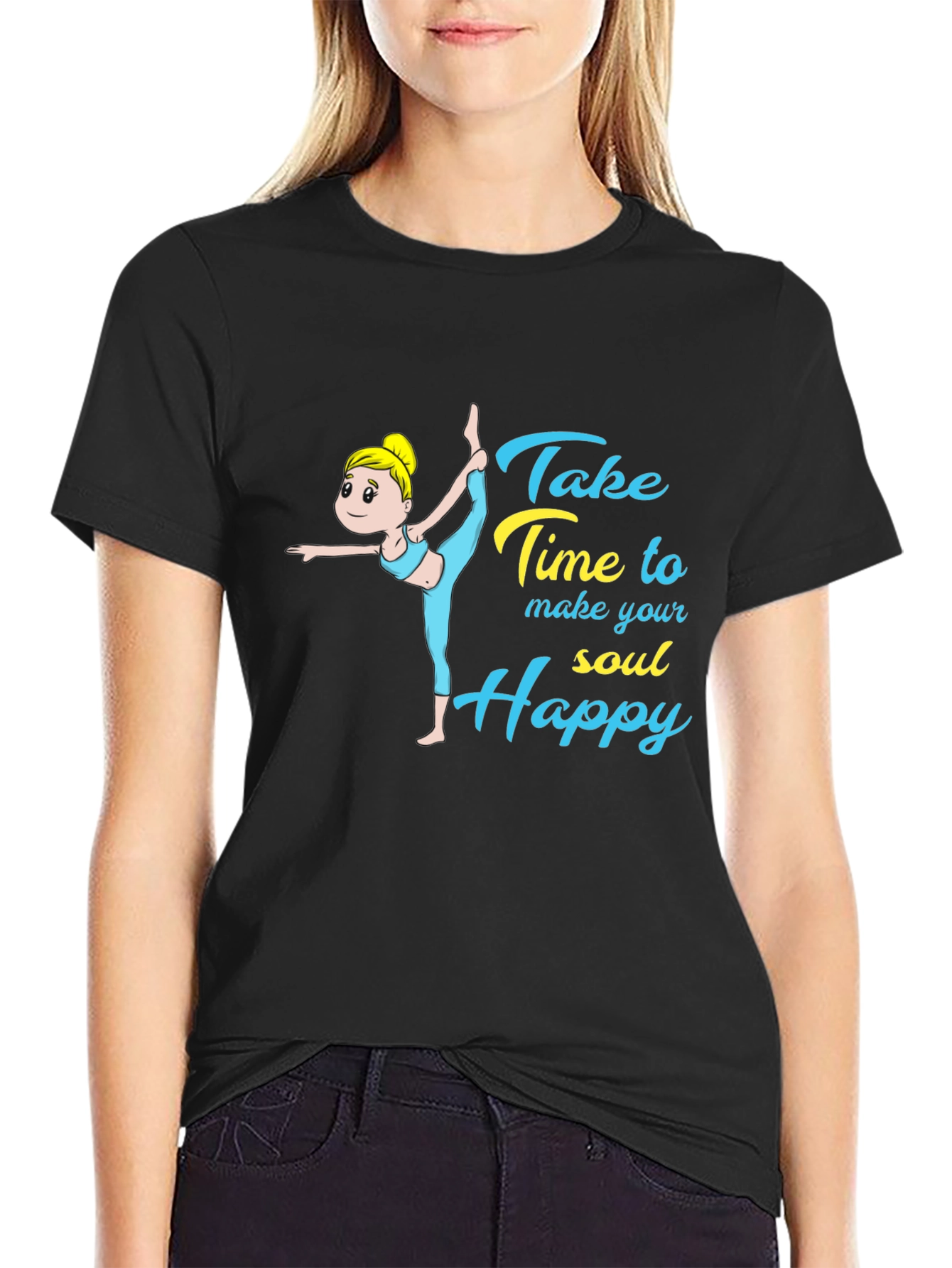 Yoga Soul Happy Graphic T-Shirt
