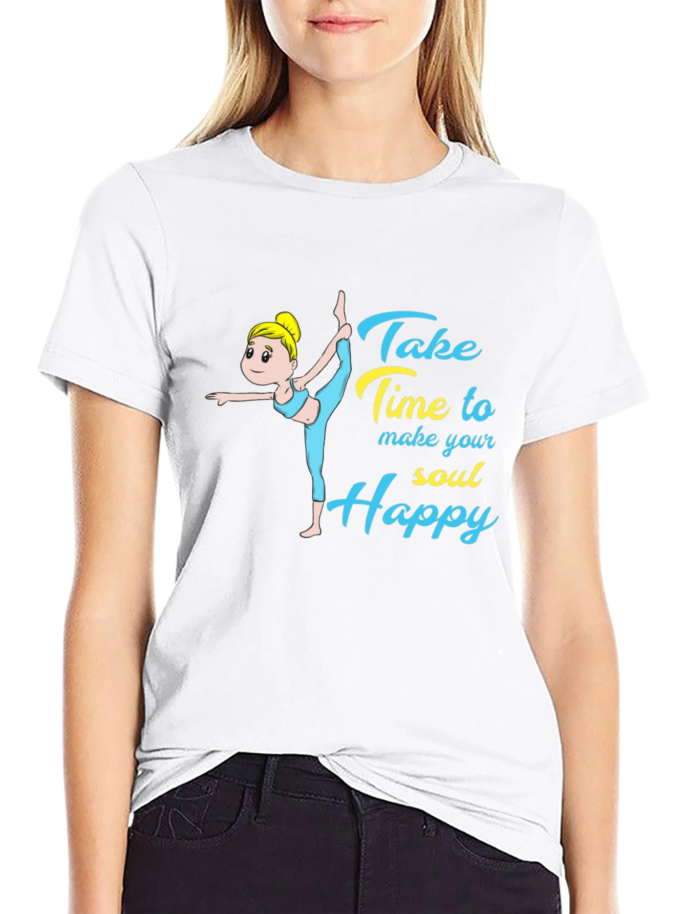 Yoga Soul Happy Graphic T-Shirt