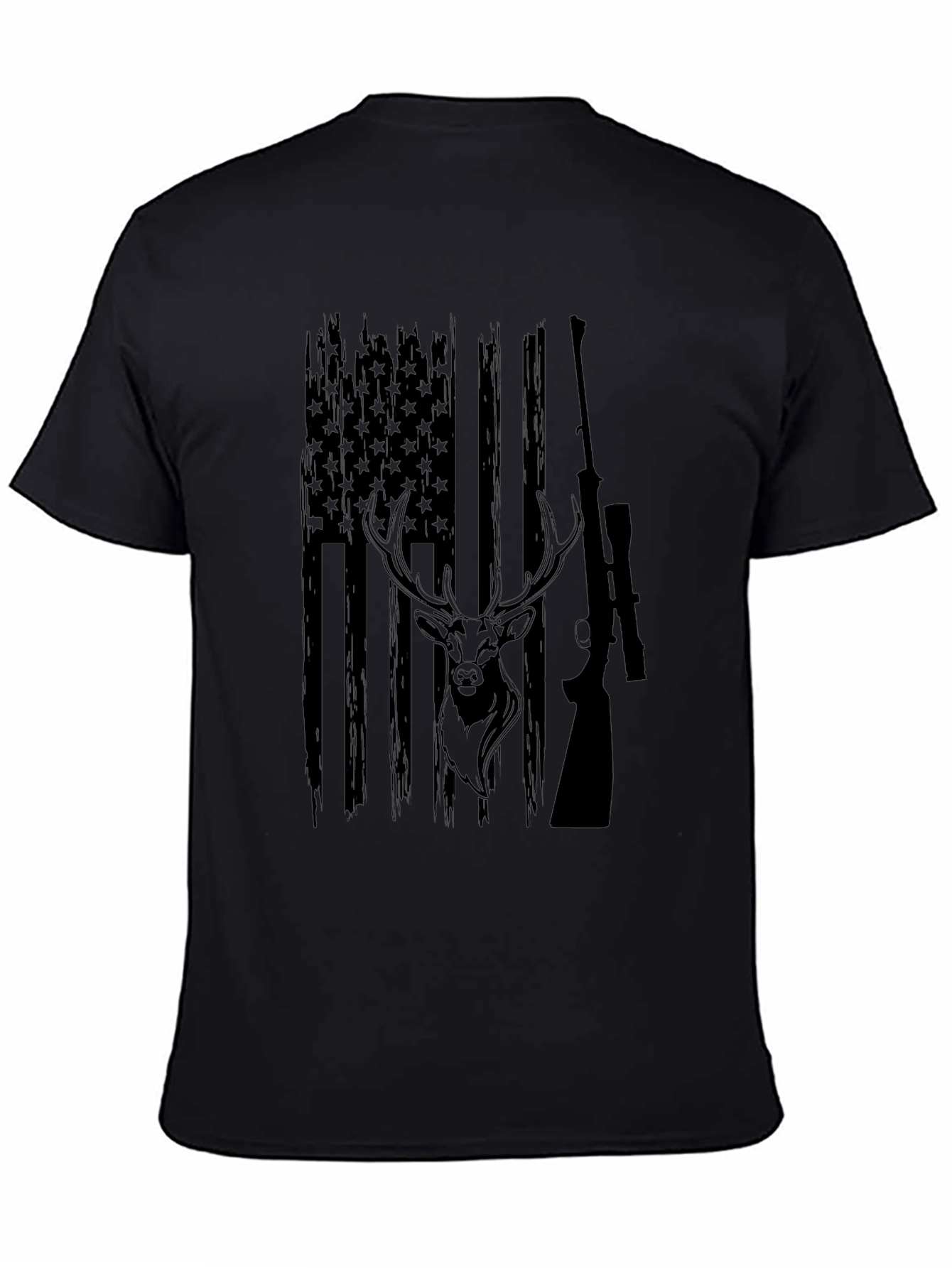 Hunting American Flag Deer Graphic Tee