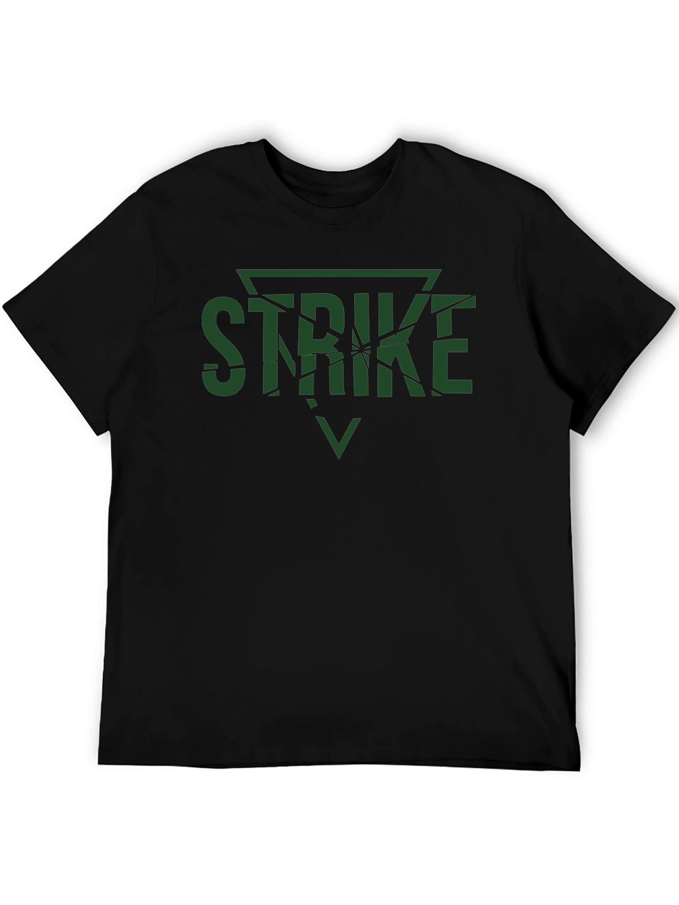 Strike Graphic Tee - Bold Black Cotton