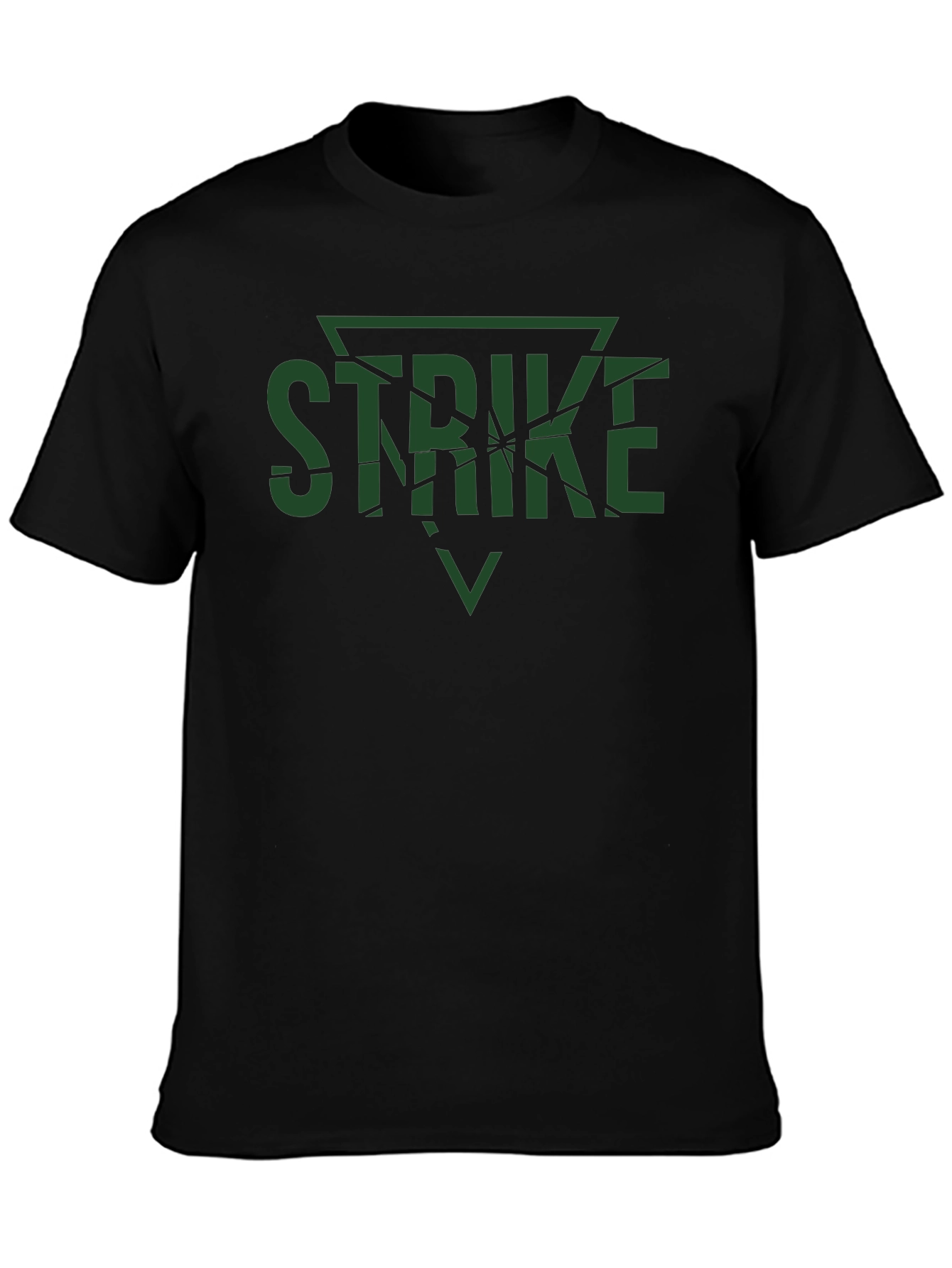 Strike Graphic Tee - Bold Black Cotton