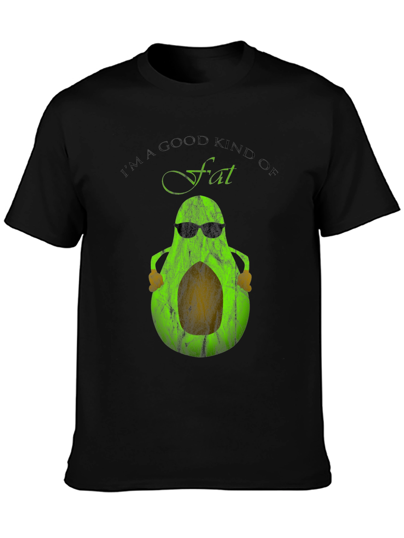Funny Avocado Good Fat Graphic T-Shirt