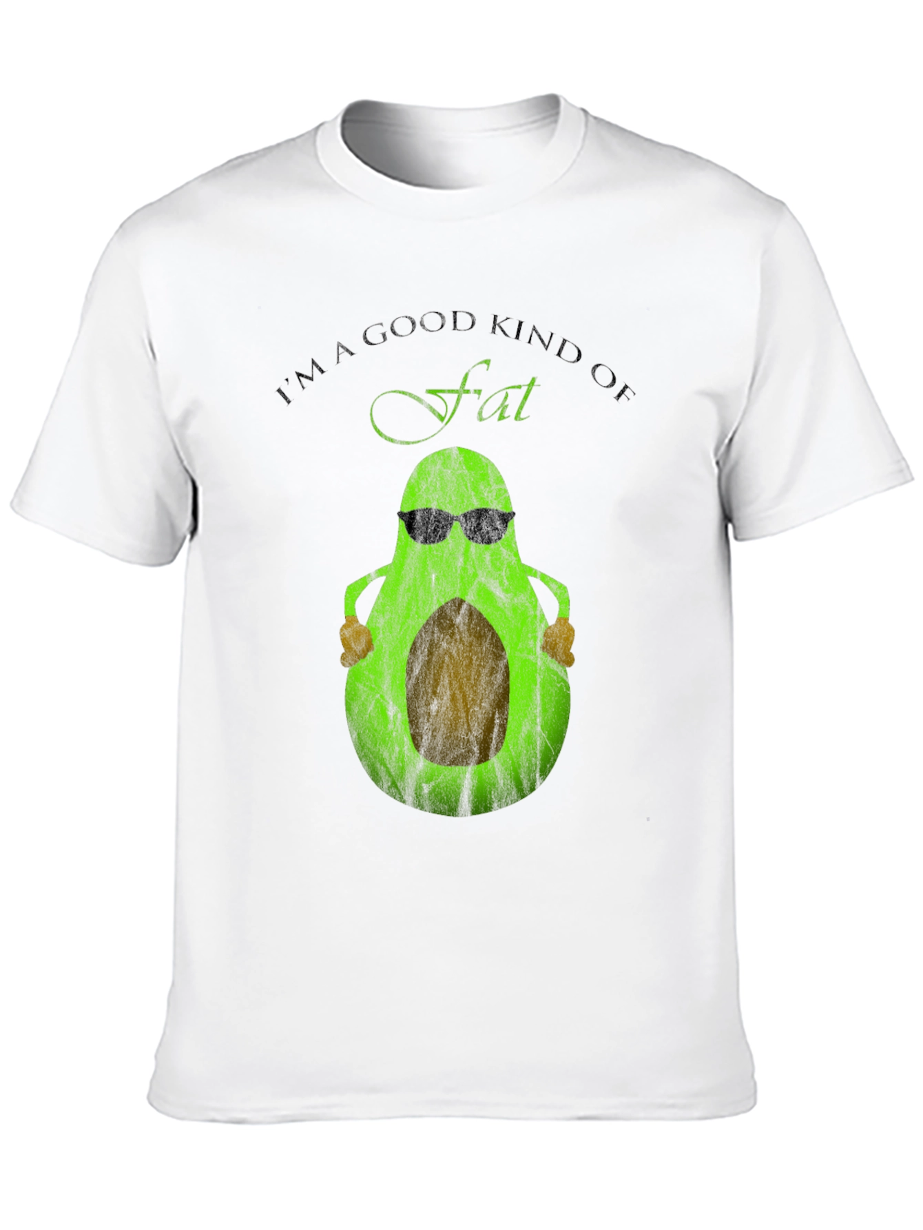 Funny Avocado Good Fat Graphic T-Shirt