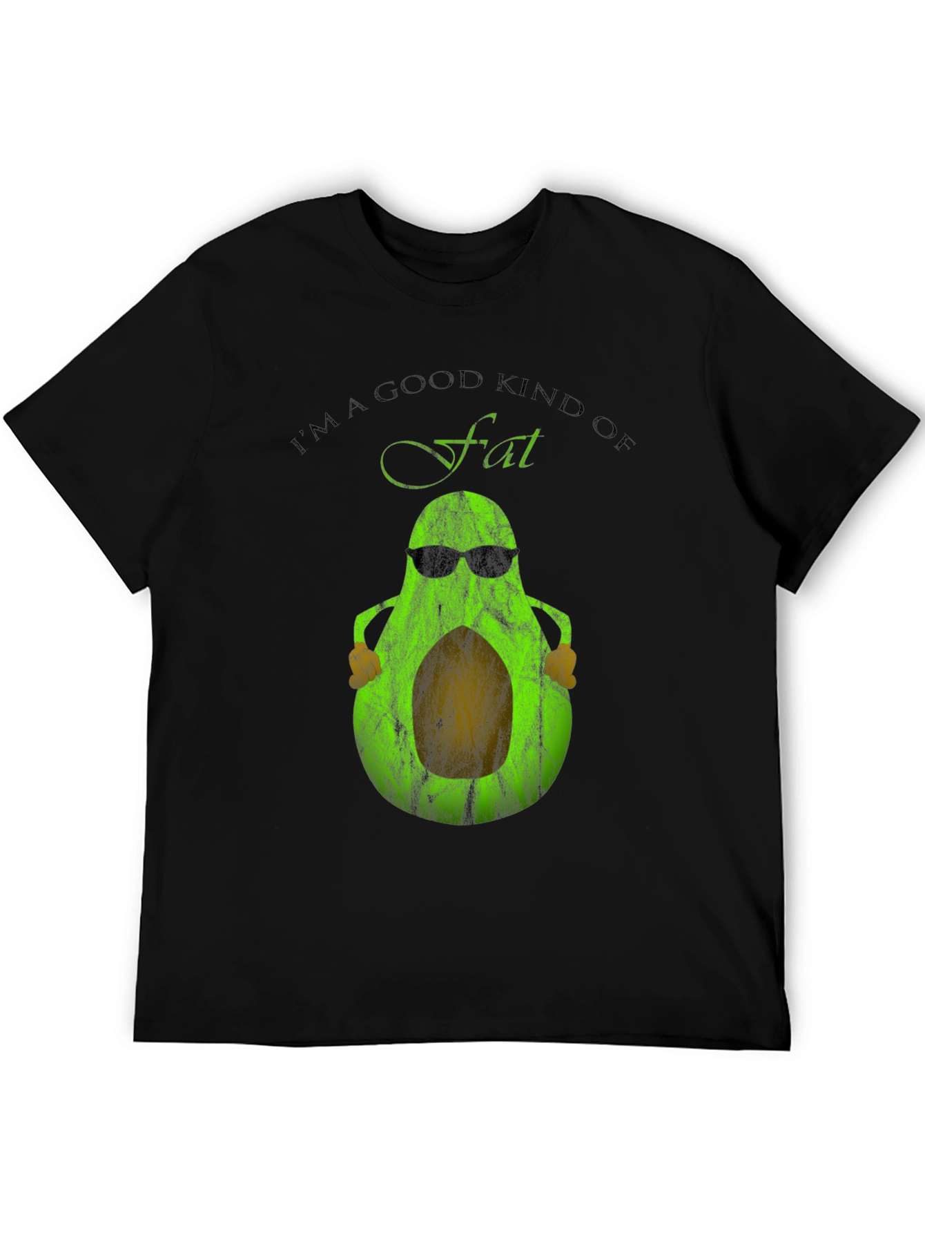 Funny Avocado Good Fat Graphic T-Shirt