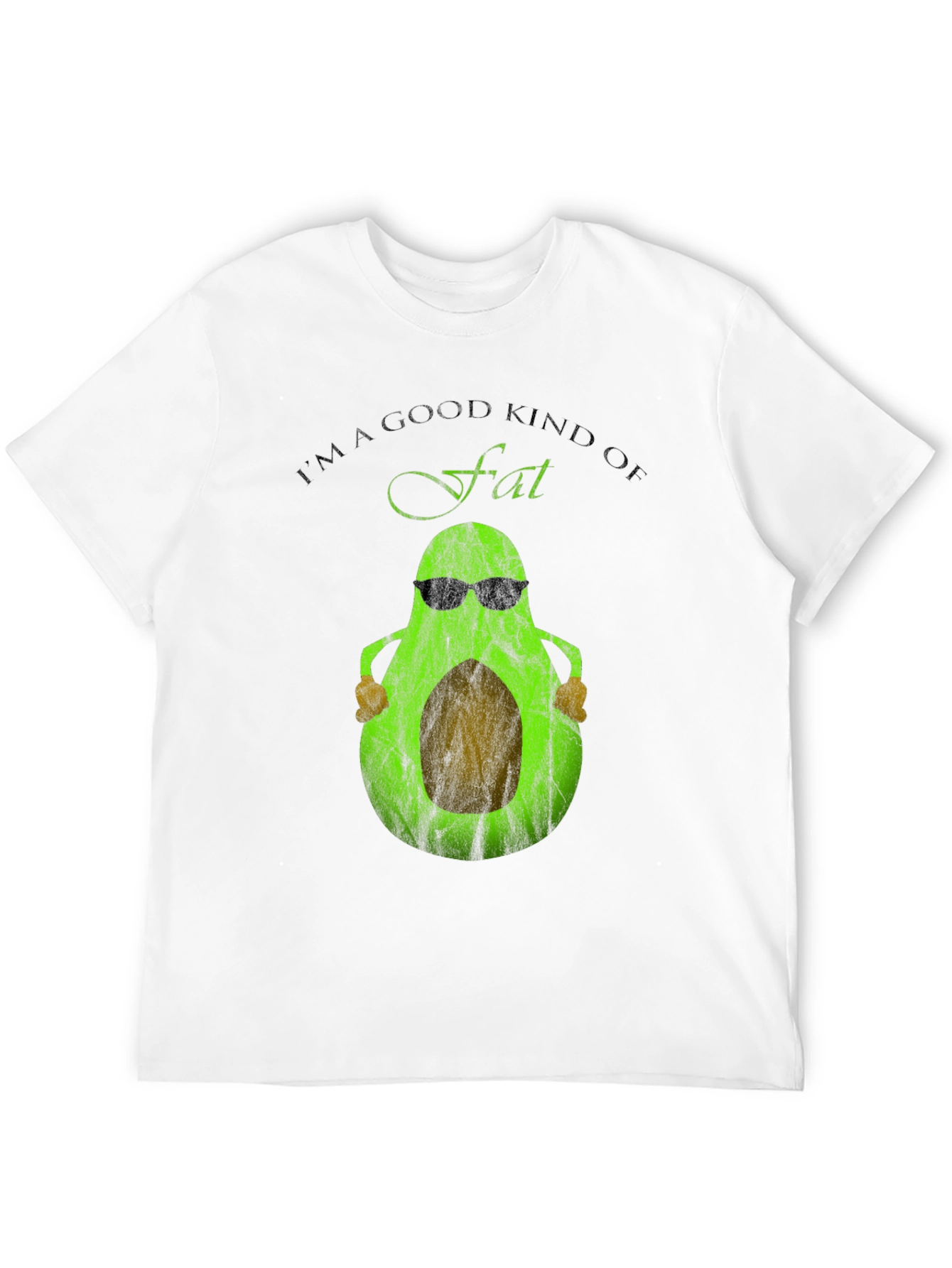 Funny Avocado Good Fat Graphic T-Shirt