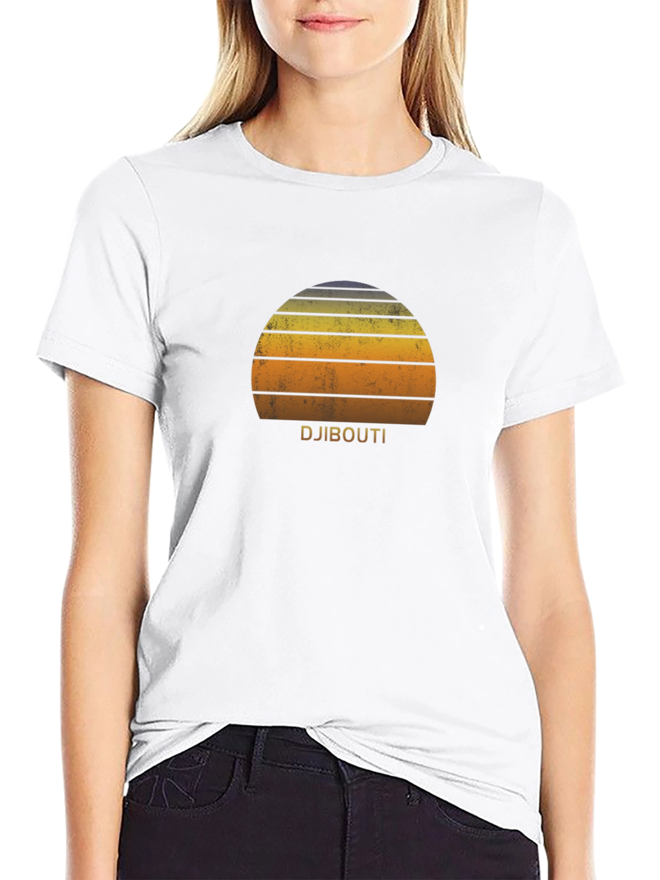 Retro Djibouti Sunset T-Shirt