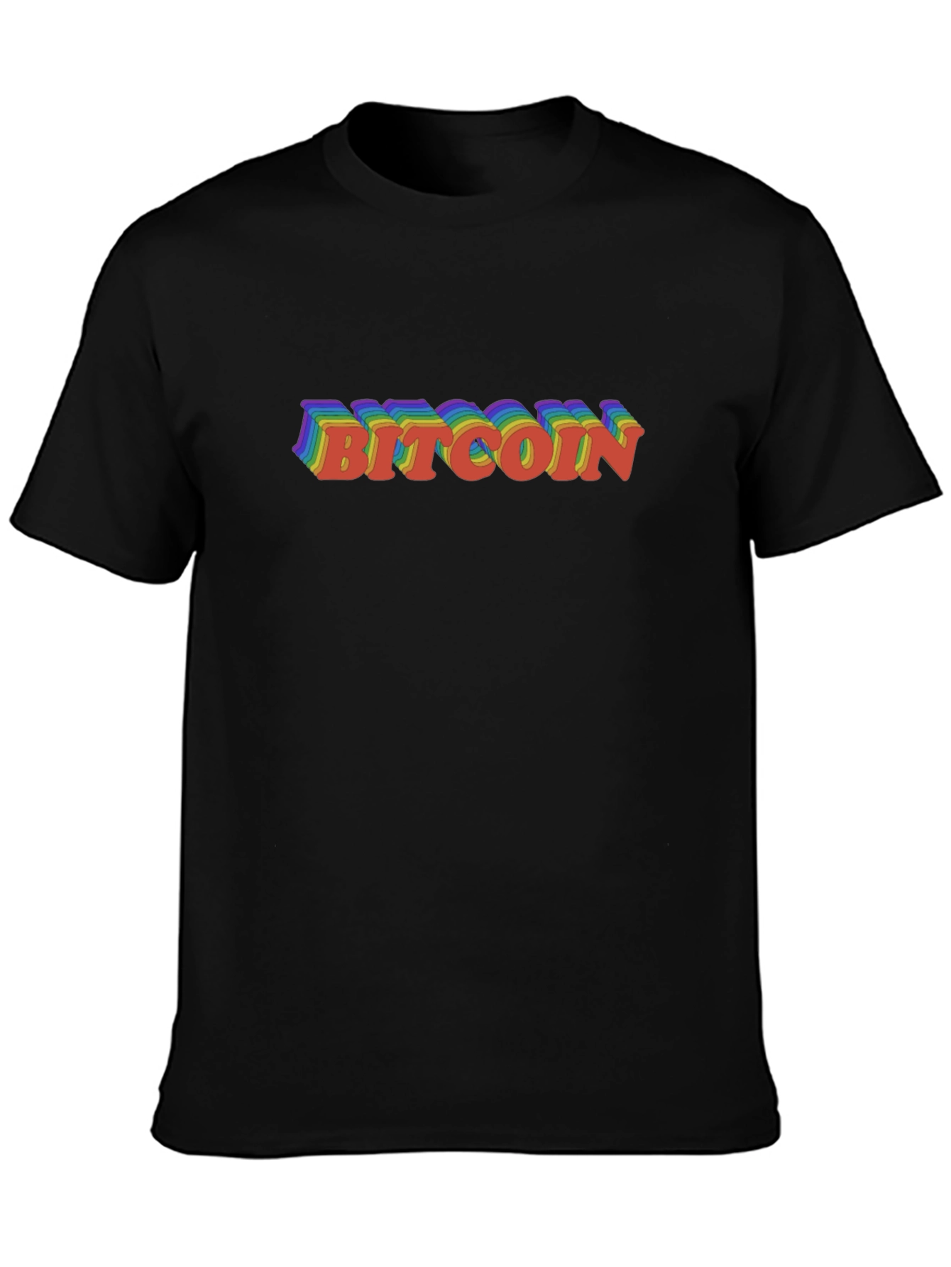 Bitcoin Rainbow Layered Graphic Tee