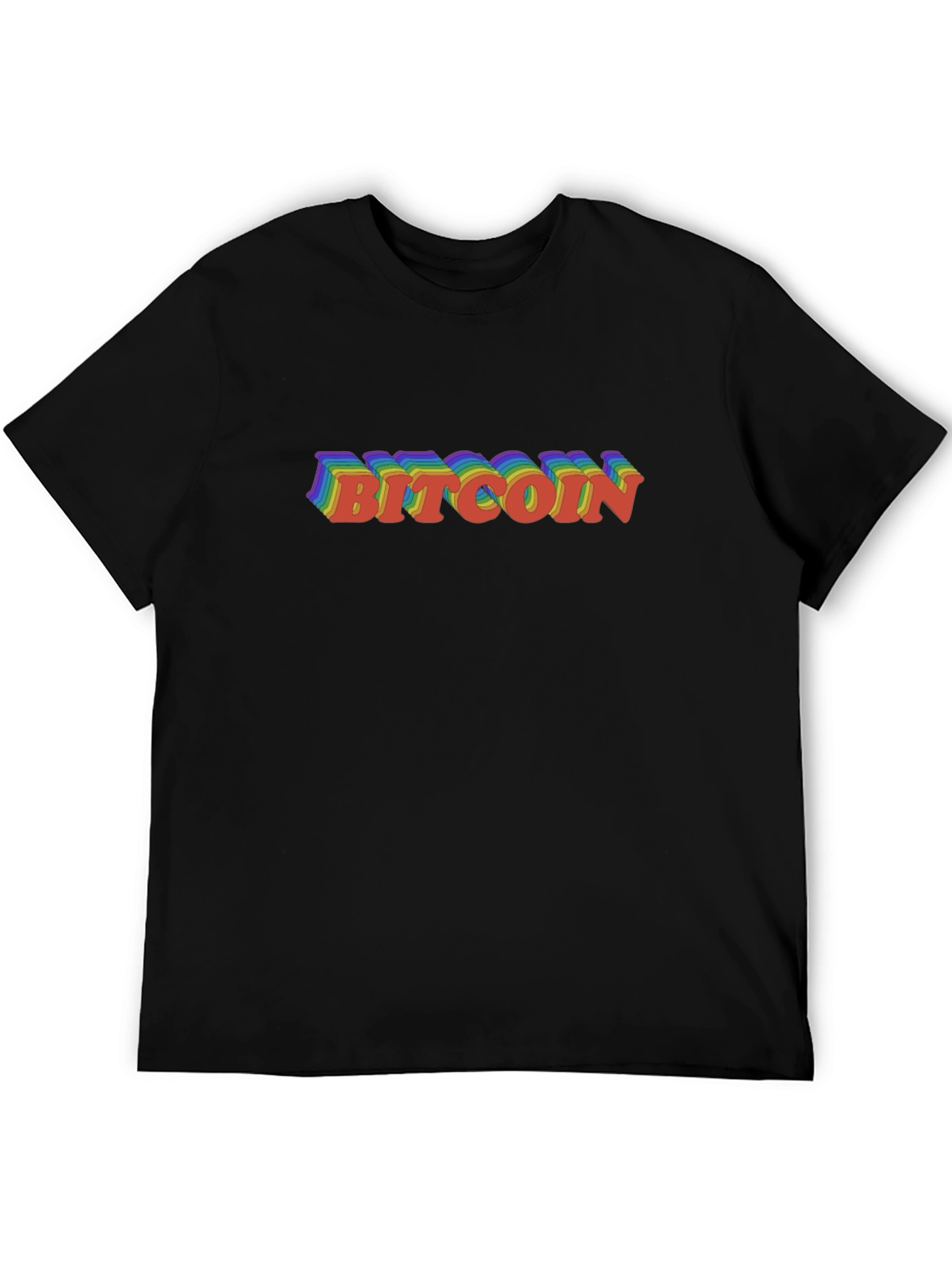 Bitcoin Rainbow Layered Graphic Tee