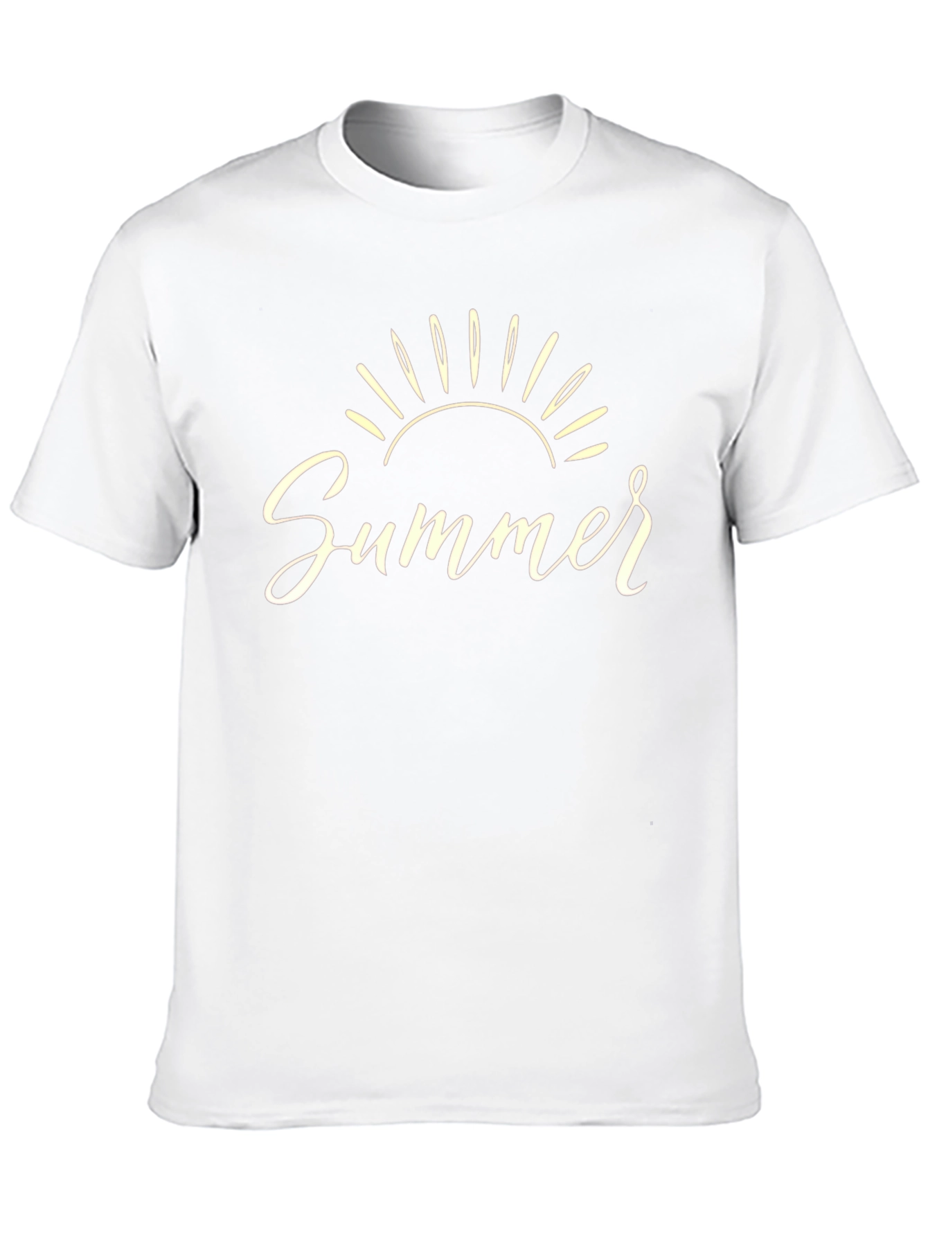 Summer Graphic Tee - Black Crew Neck