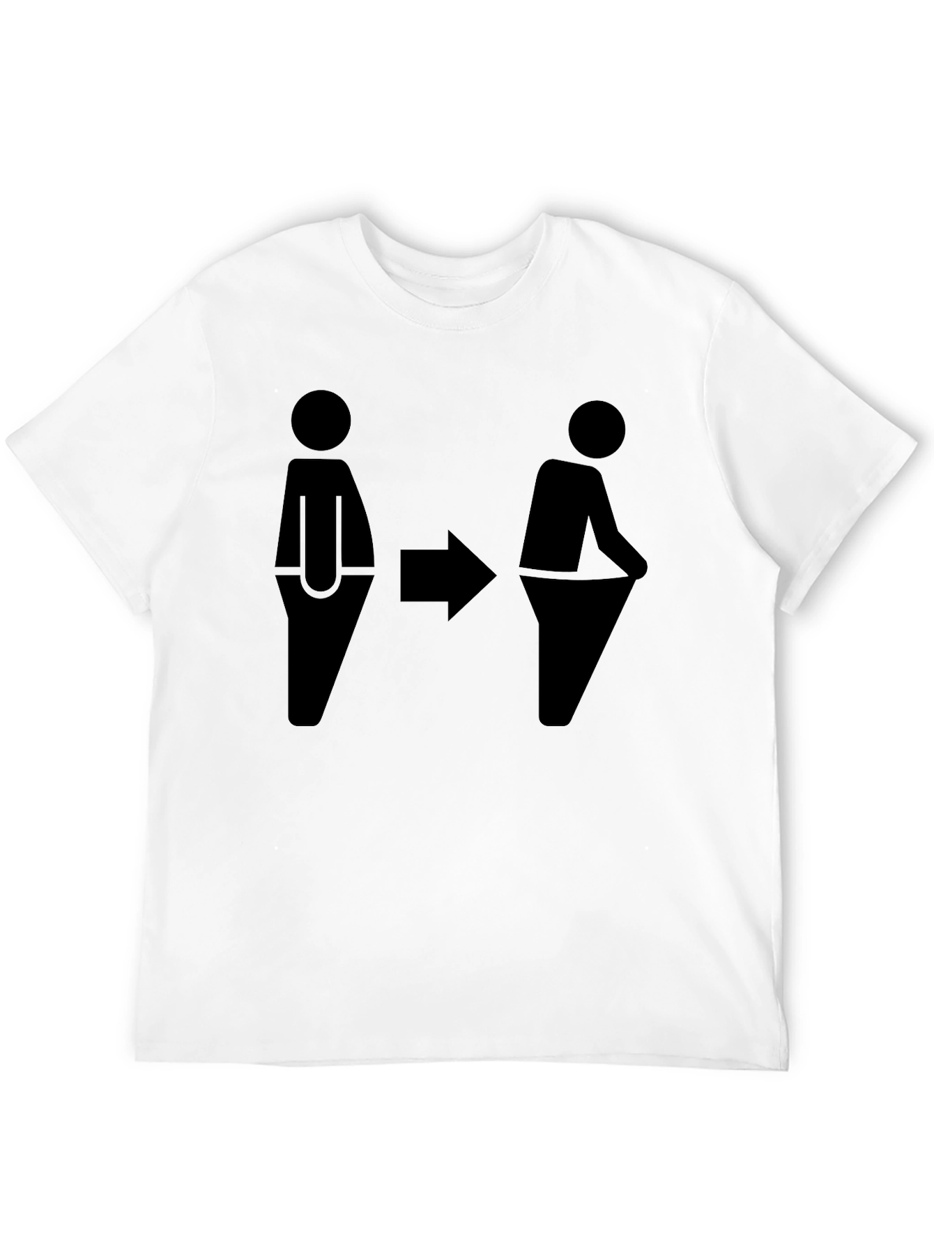 Funny Weight Loss T-Shirt - Stick Figure Transformation