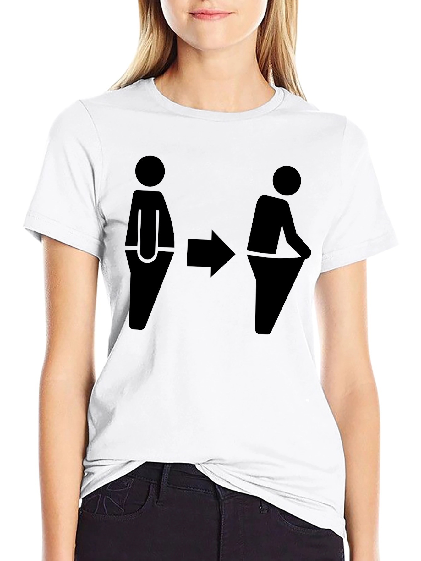 Funny Weight Loss T-Shirt - Stick Figure Transformation