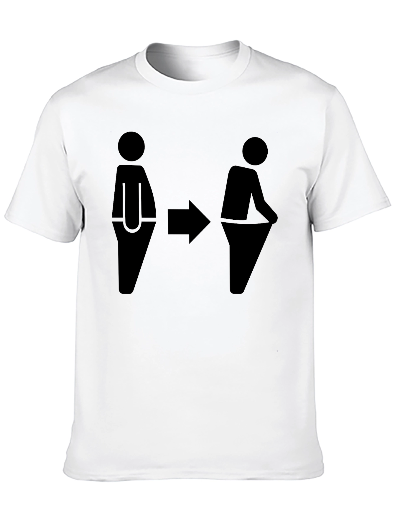 Funny Weight Loss T-Shirt - Stick Figure Transformation