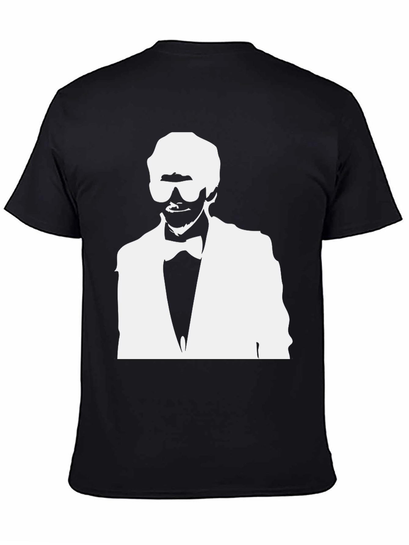 Stylish Black T-Shirt with White Silhouette Graphic