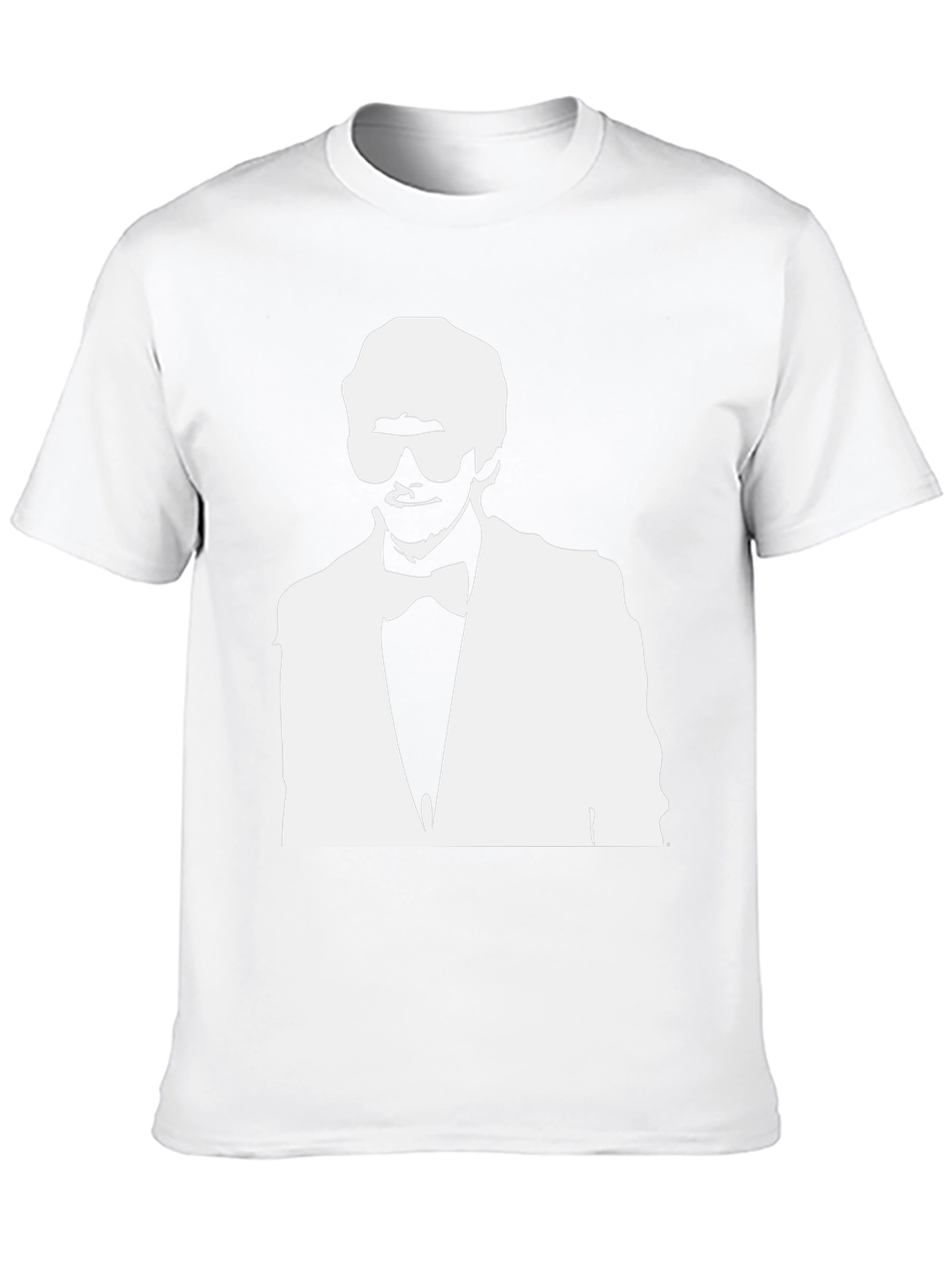 Stylish Black T-Shirt with White Silhouette Graphic