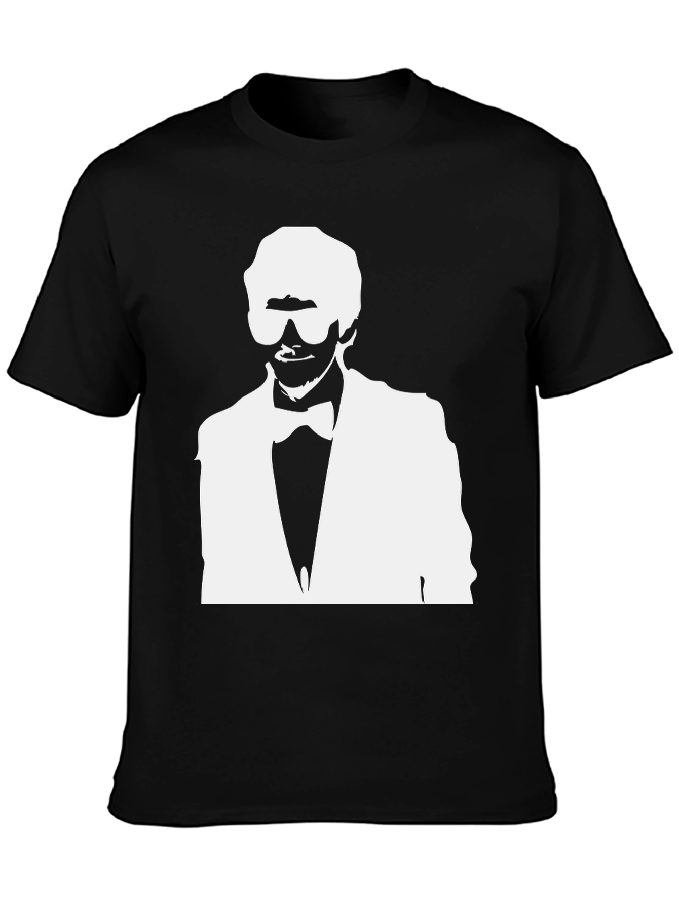 Stylish Black T-Shirt with White Silhouette Graphic