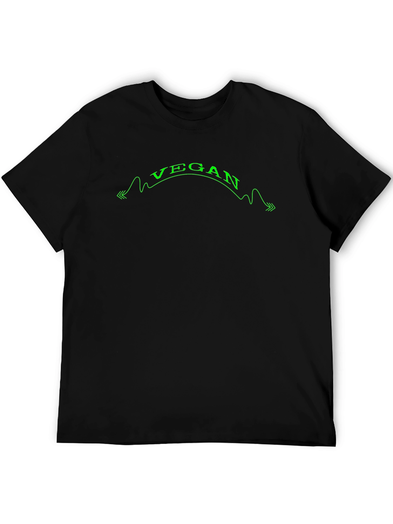 Vegan Arrow Graphic Black T-Shirt