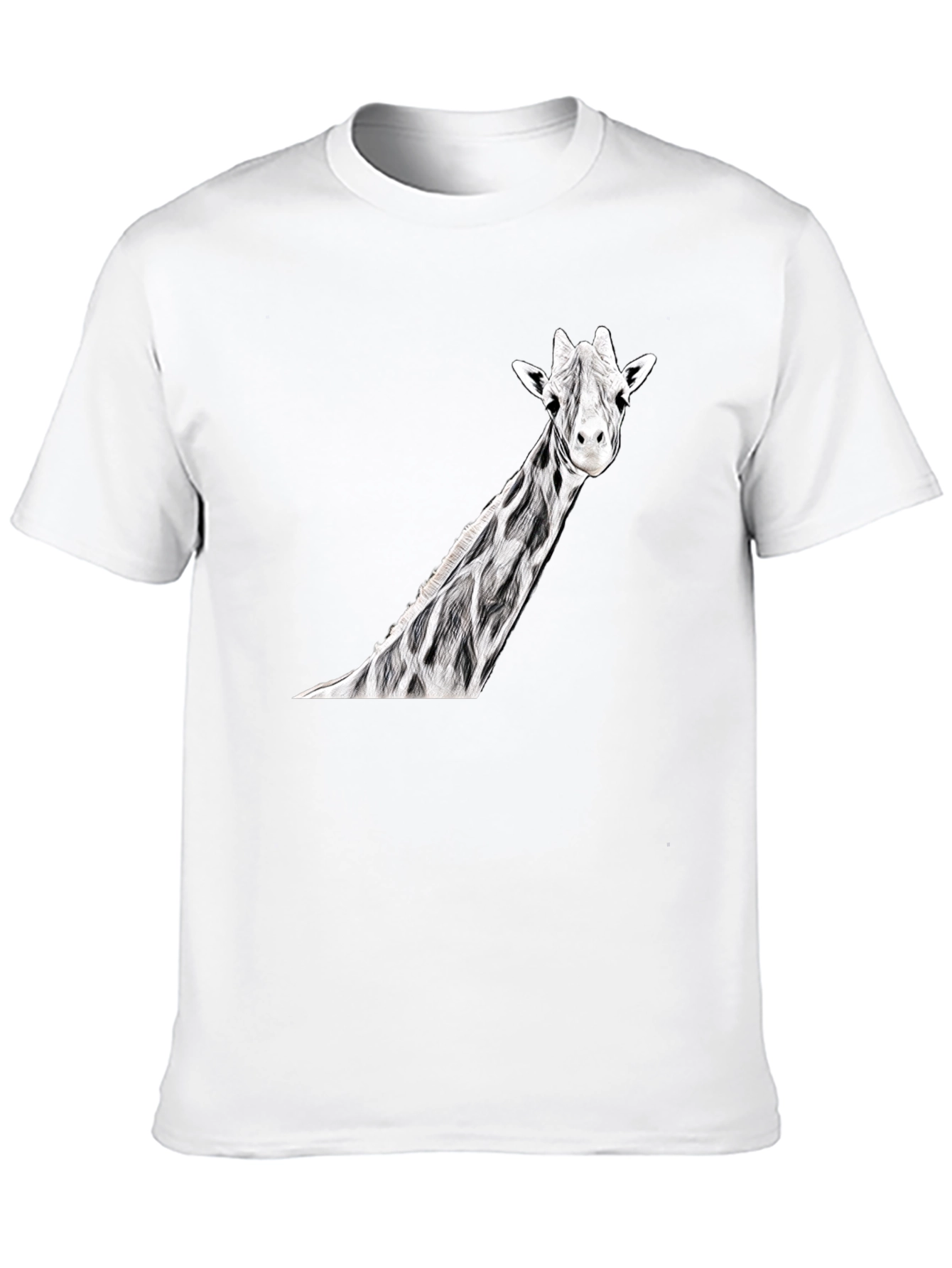 Giraffe Graphic Print Black T-Shirt