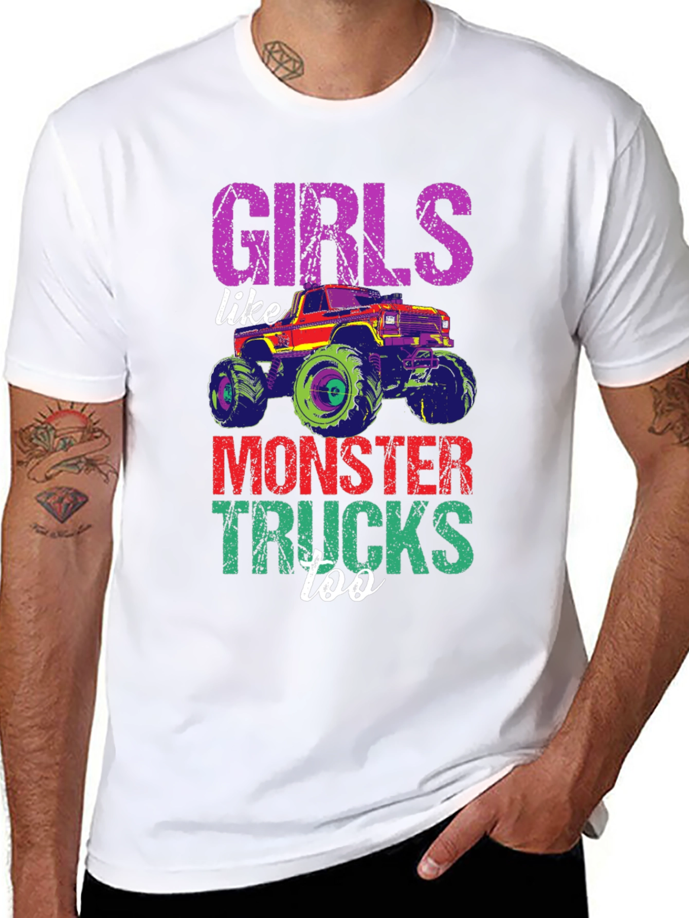 Girls Like Monster Trucks Too Tee