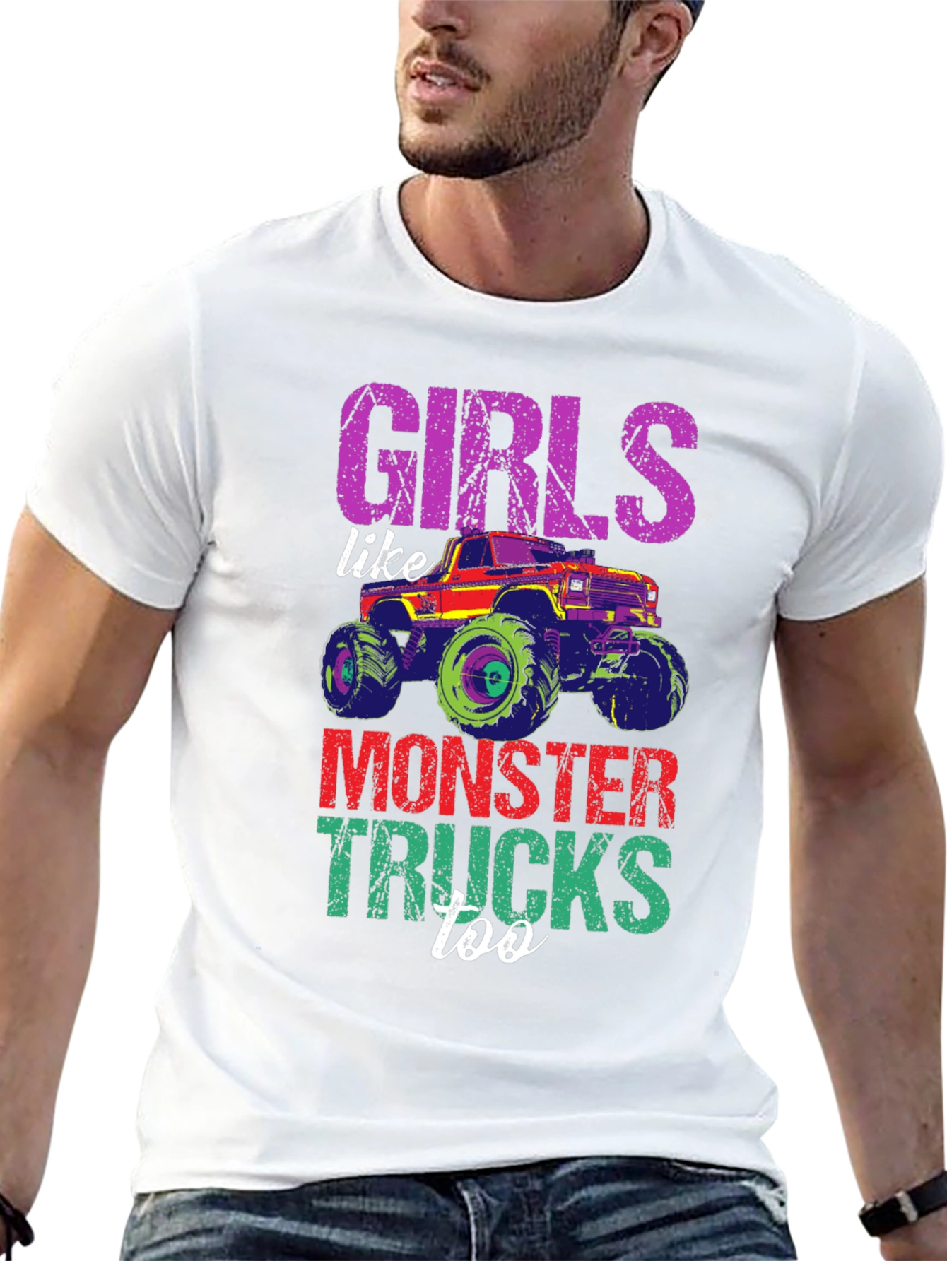 Girls Like Monster Trucks Too Tee