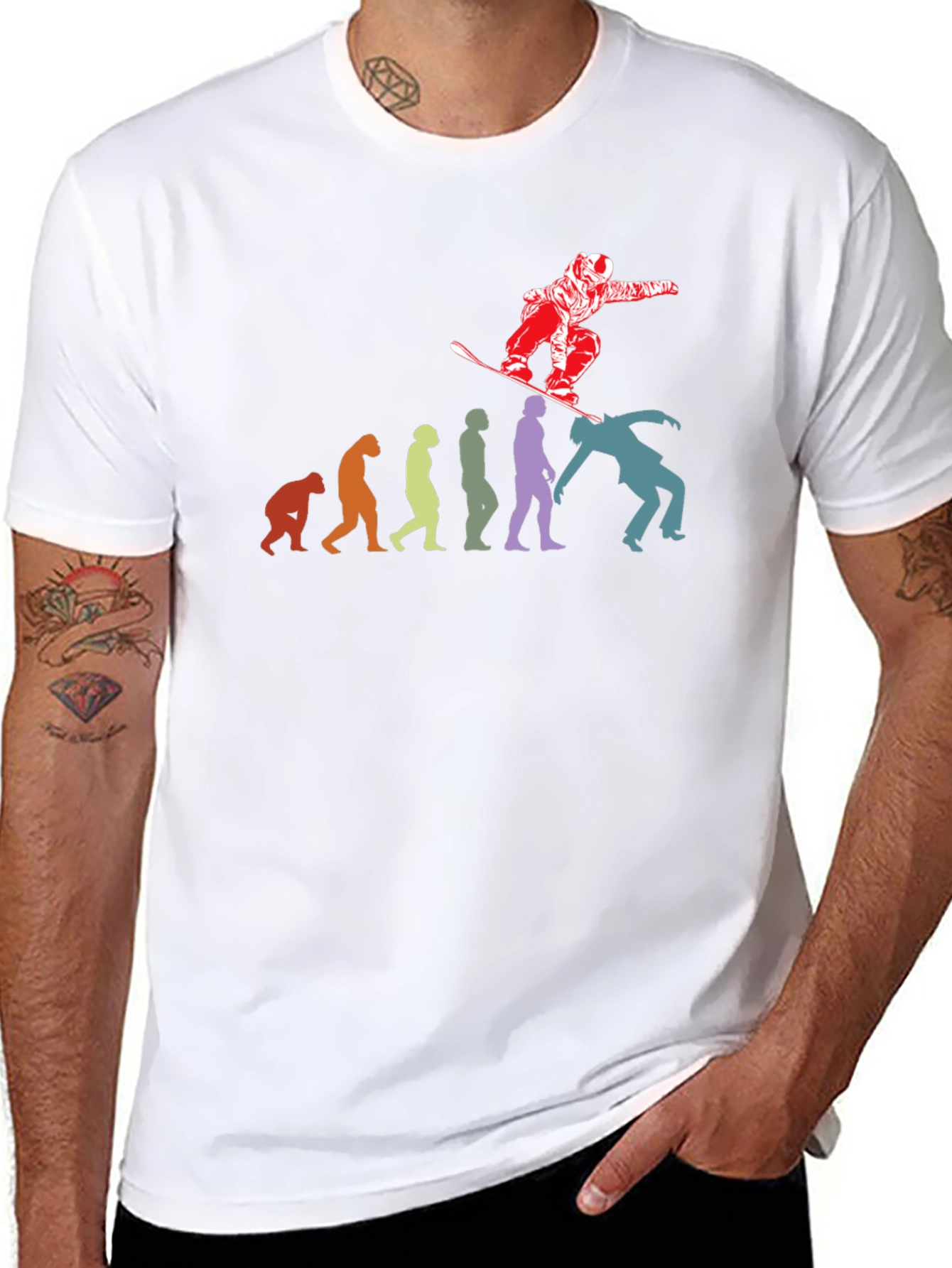 Snowboard Evolution T-Shirt - Funny Winter Sports Tee