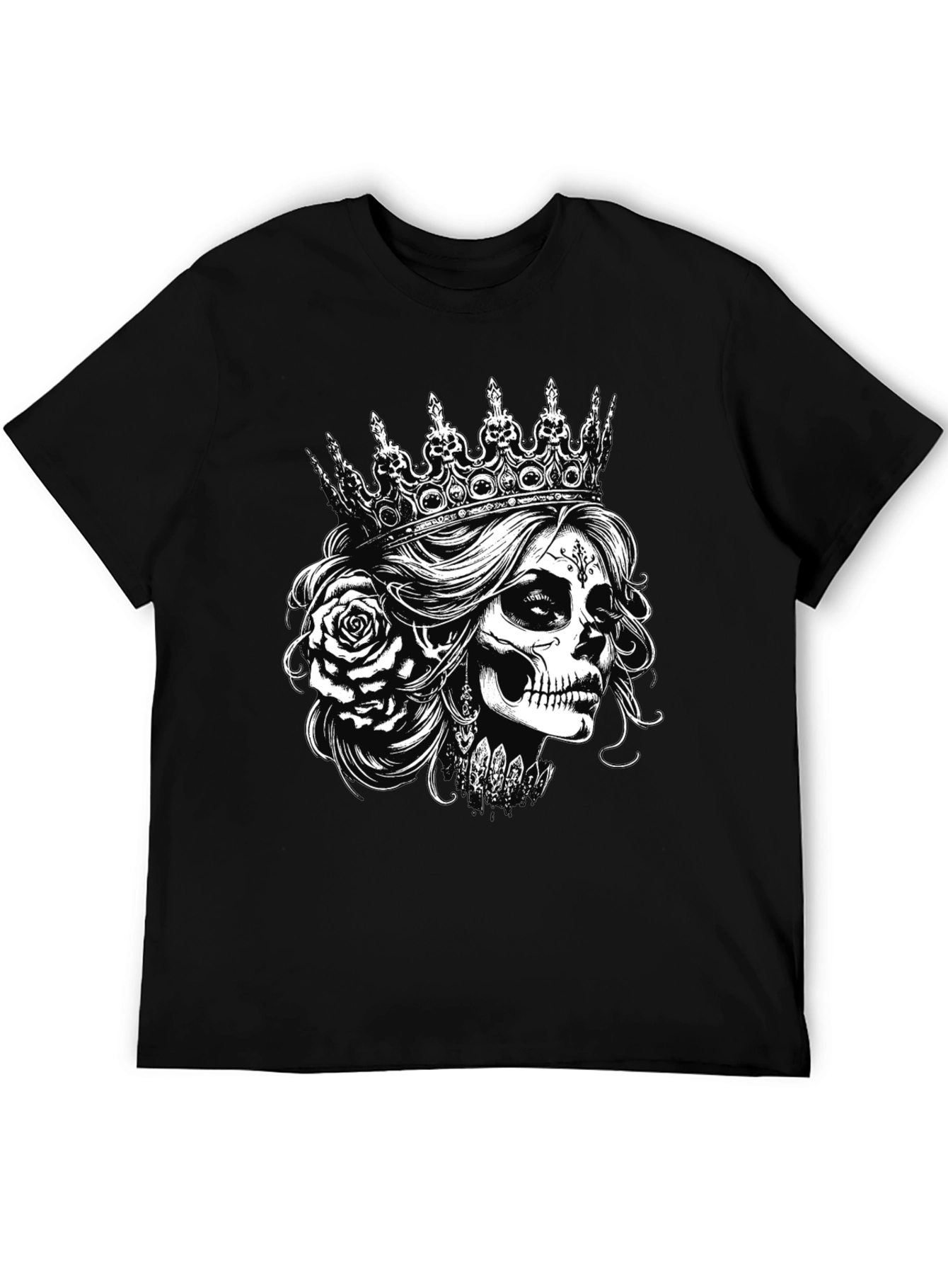 Sugar Skull Queen T-Shirt - Black Graphic Tee