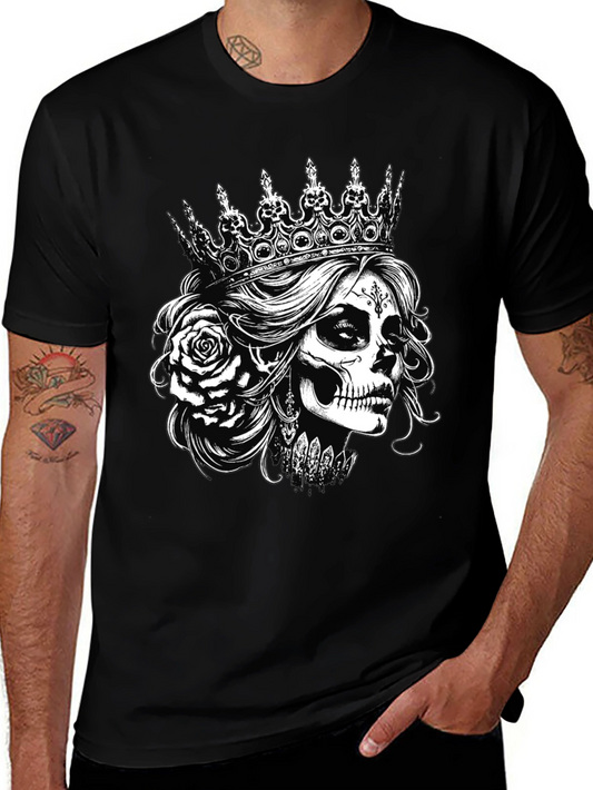 Sugar Skull Queen T-Shirt - Black Graphic Tee