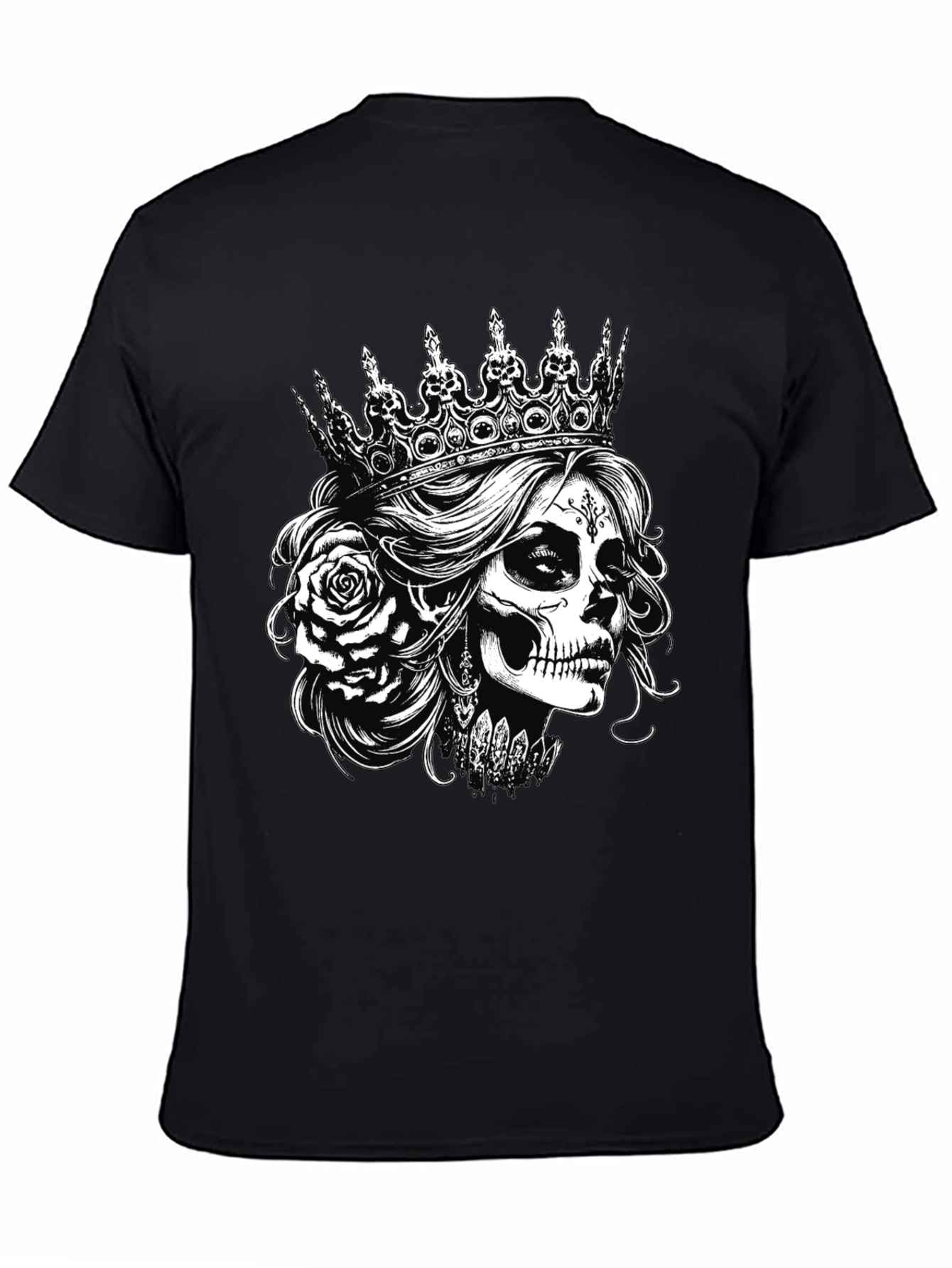Sugar Skull Queen T-Shirt - Black Graphic Tee