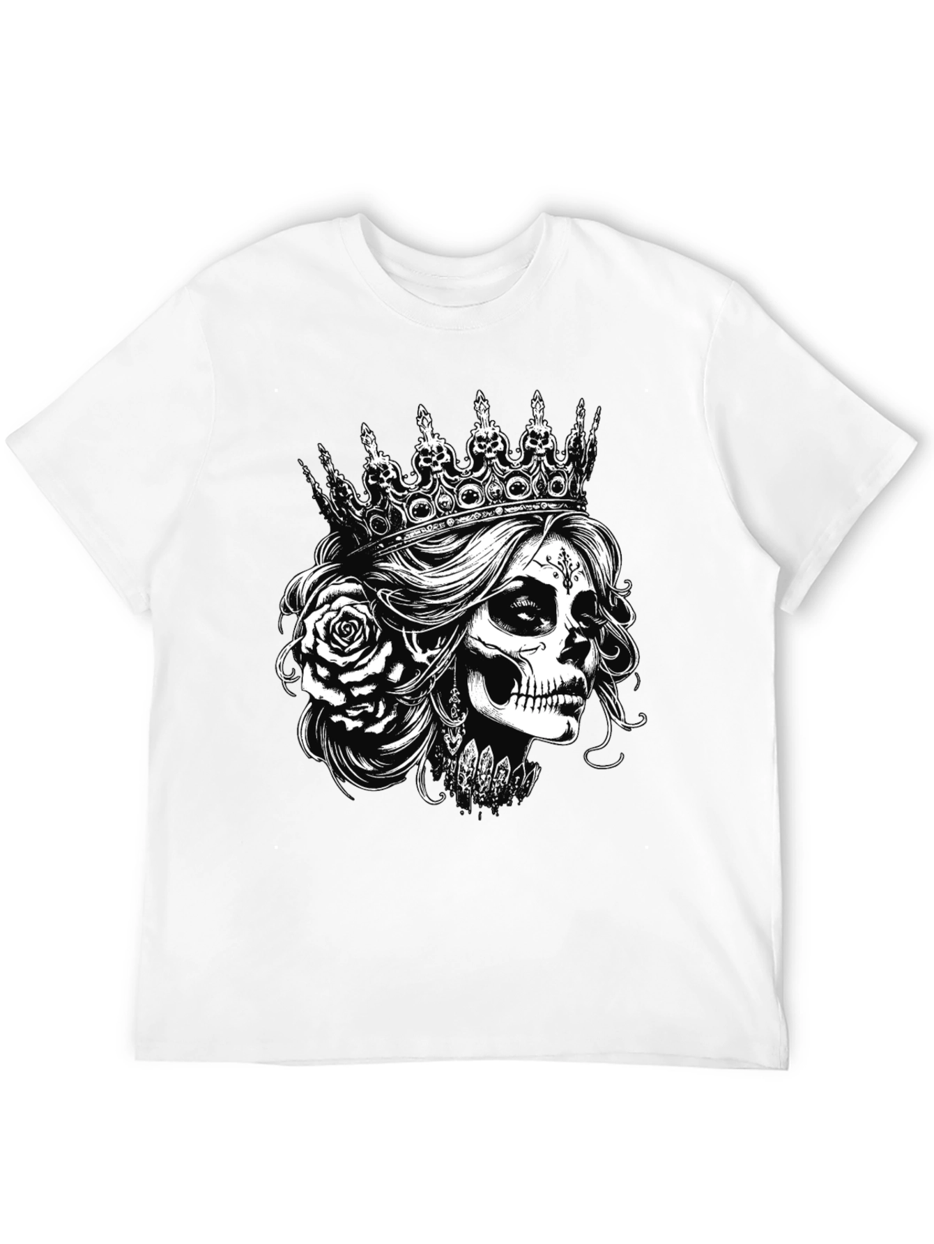 Sugar Skull Queen T-Shirt - Black Graphic Tee