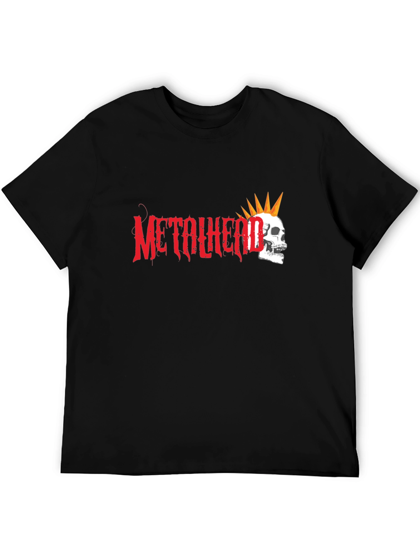 Metalhead Skull Graphic T-Shirt - Black Cotton Tee