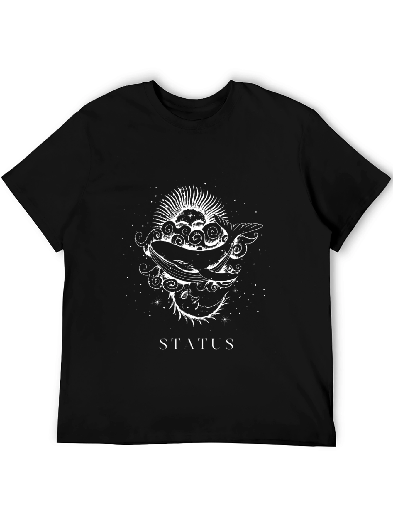 Whale Graphic Black T-Shirt
