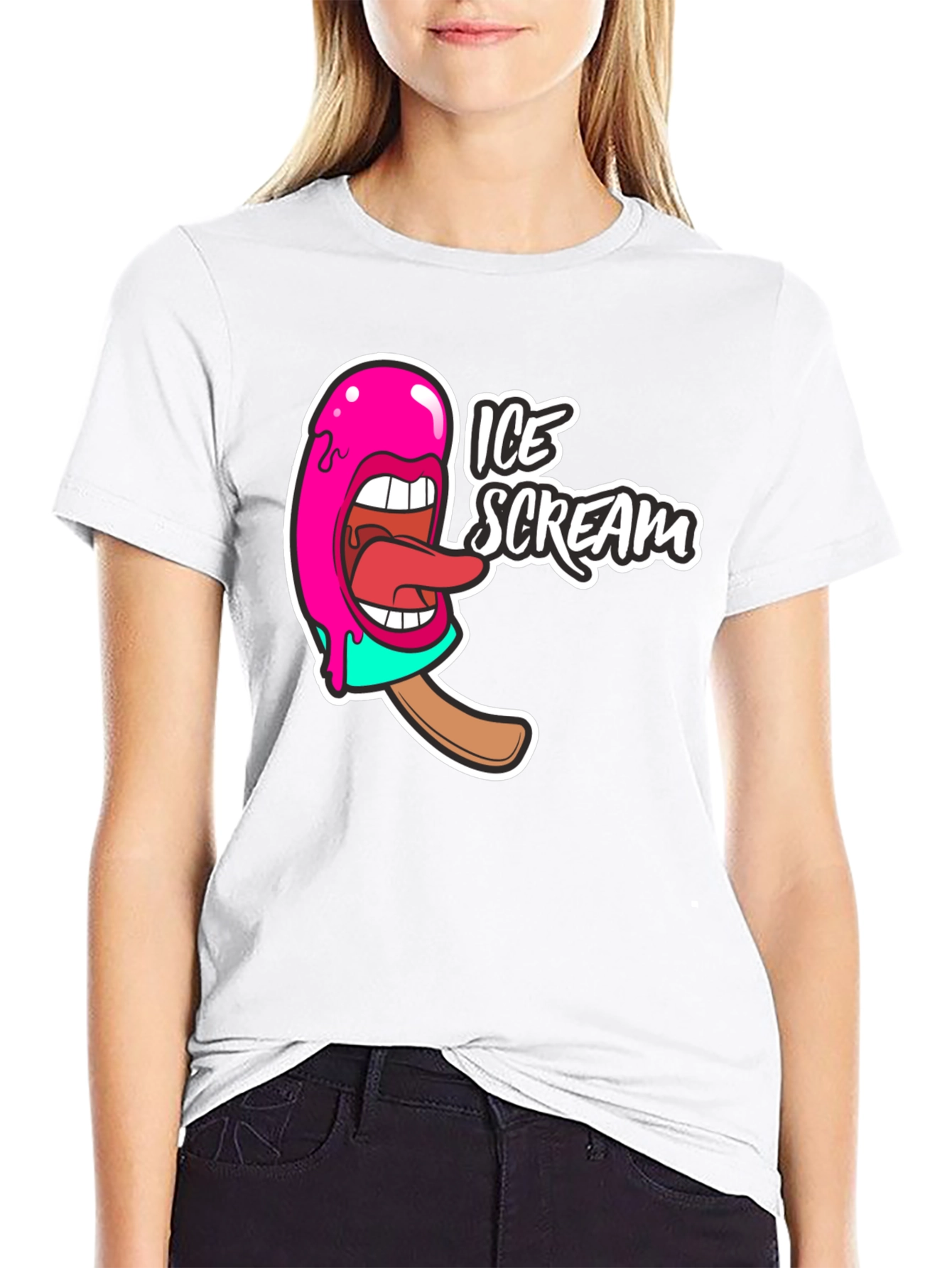 Ice Scream Graphic T-Shirt - Funny Novelty Tee