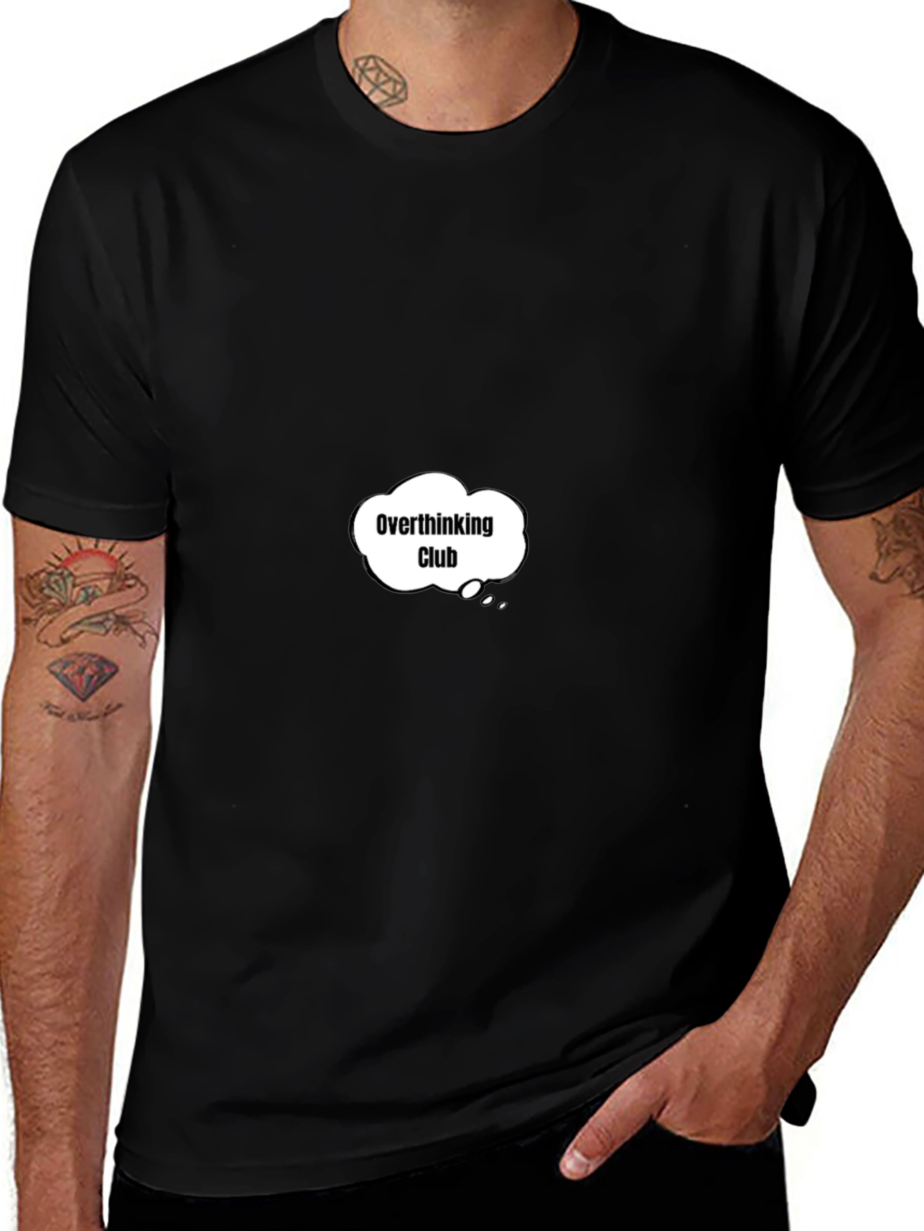 Overthinking Club T-Shirt - Comfortable Black Tee