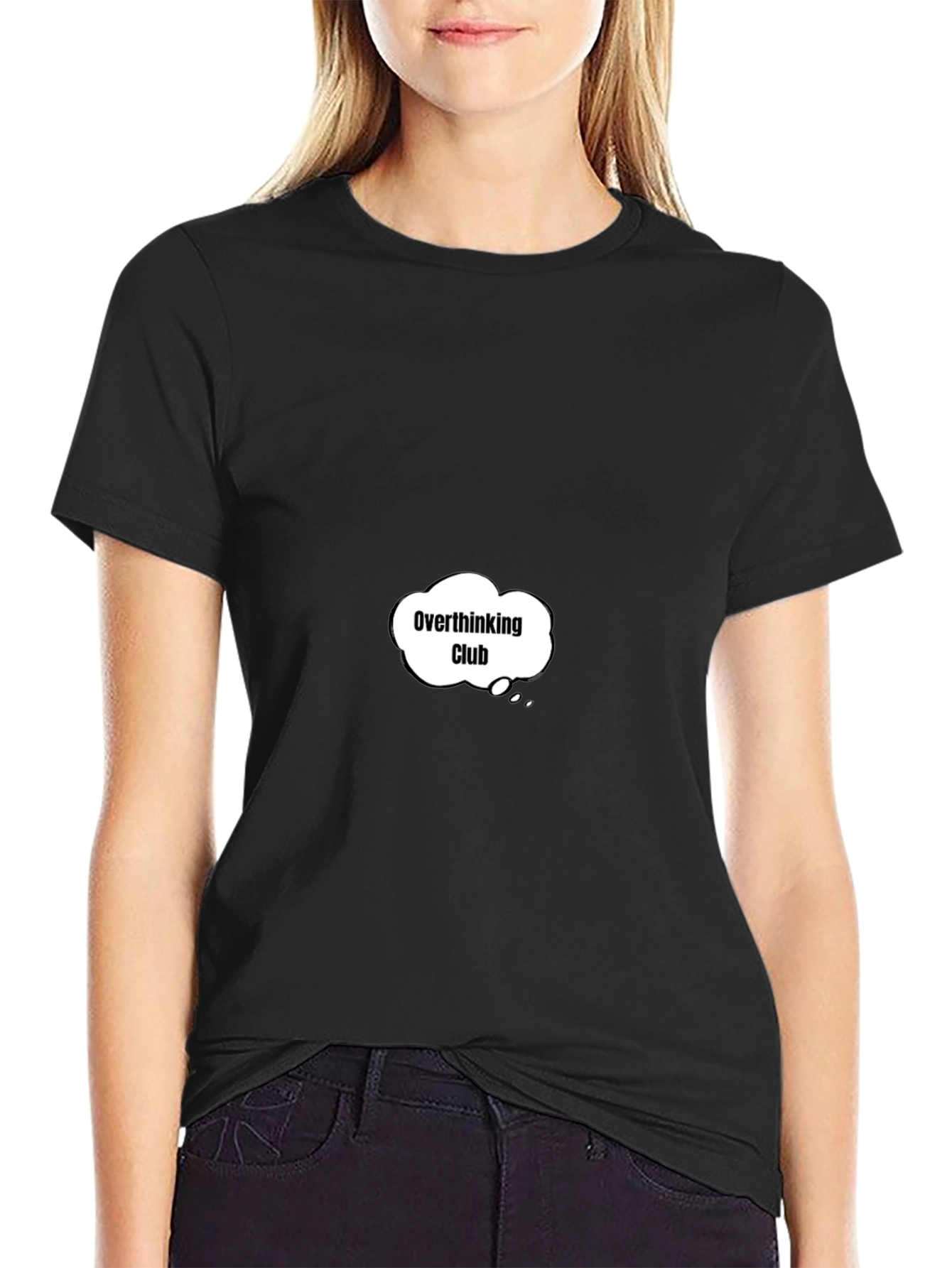 Overthinking Club T-Shirt - Comfortable Black Tee