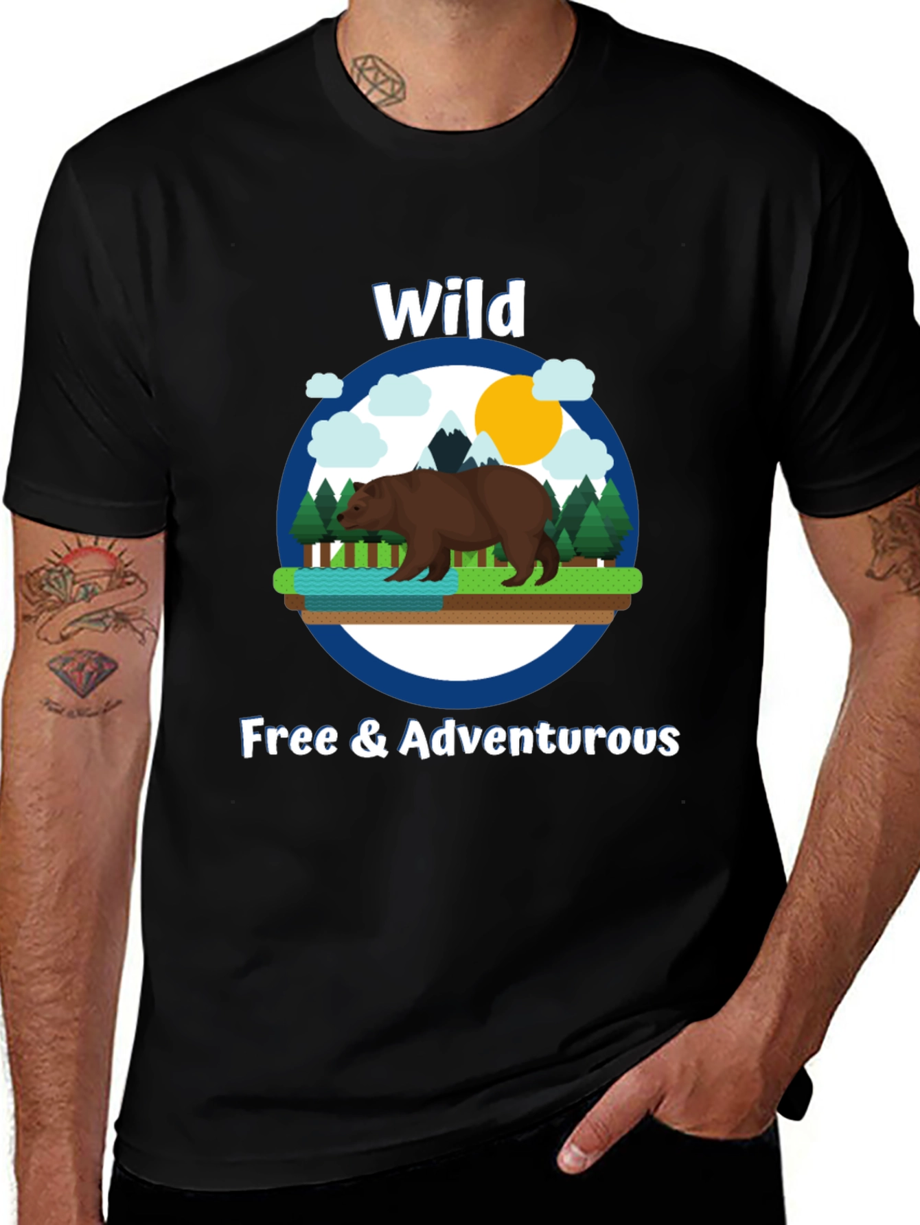 Wild & Adventurous Bear Graphic T-Shirt