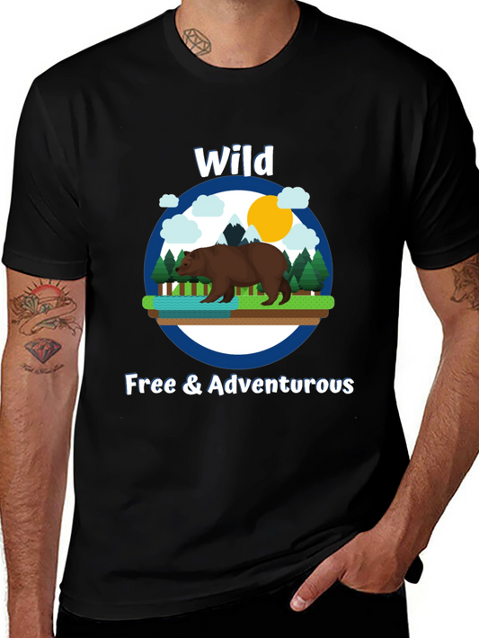Wild & Adventurous Bear Graphic T-Shirt