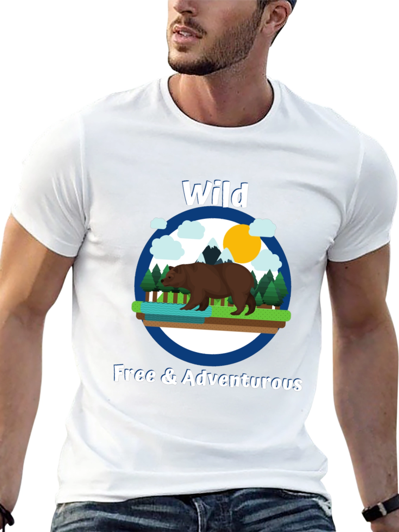 Wild & Adventurous Bear Graphic T-Shirt