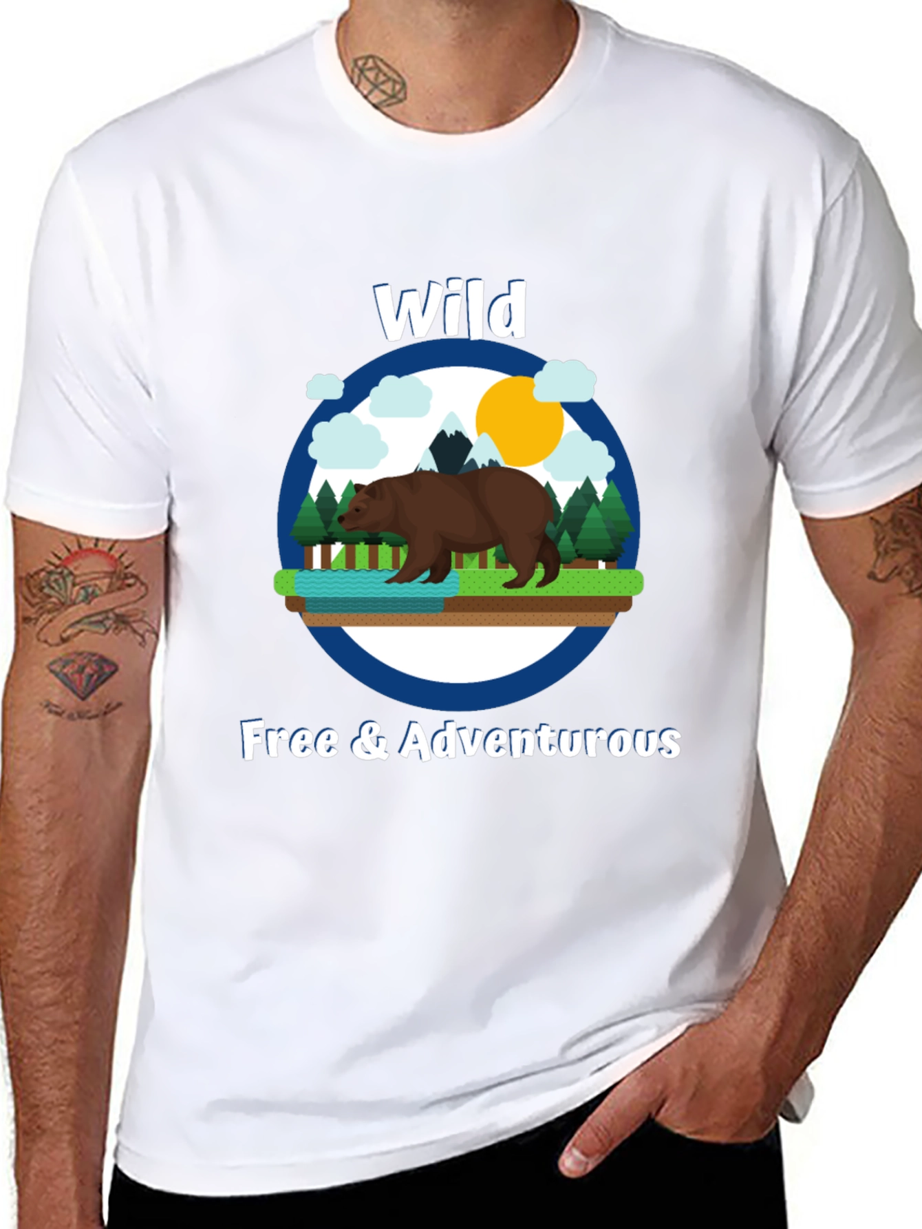 Wild & Adventurous Bear Graphic T-Shirt