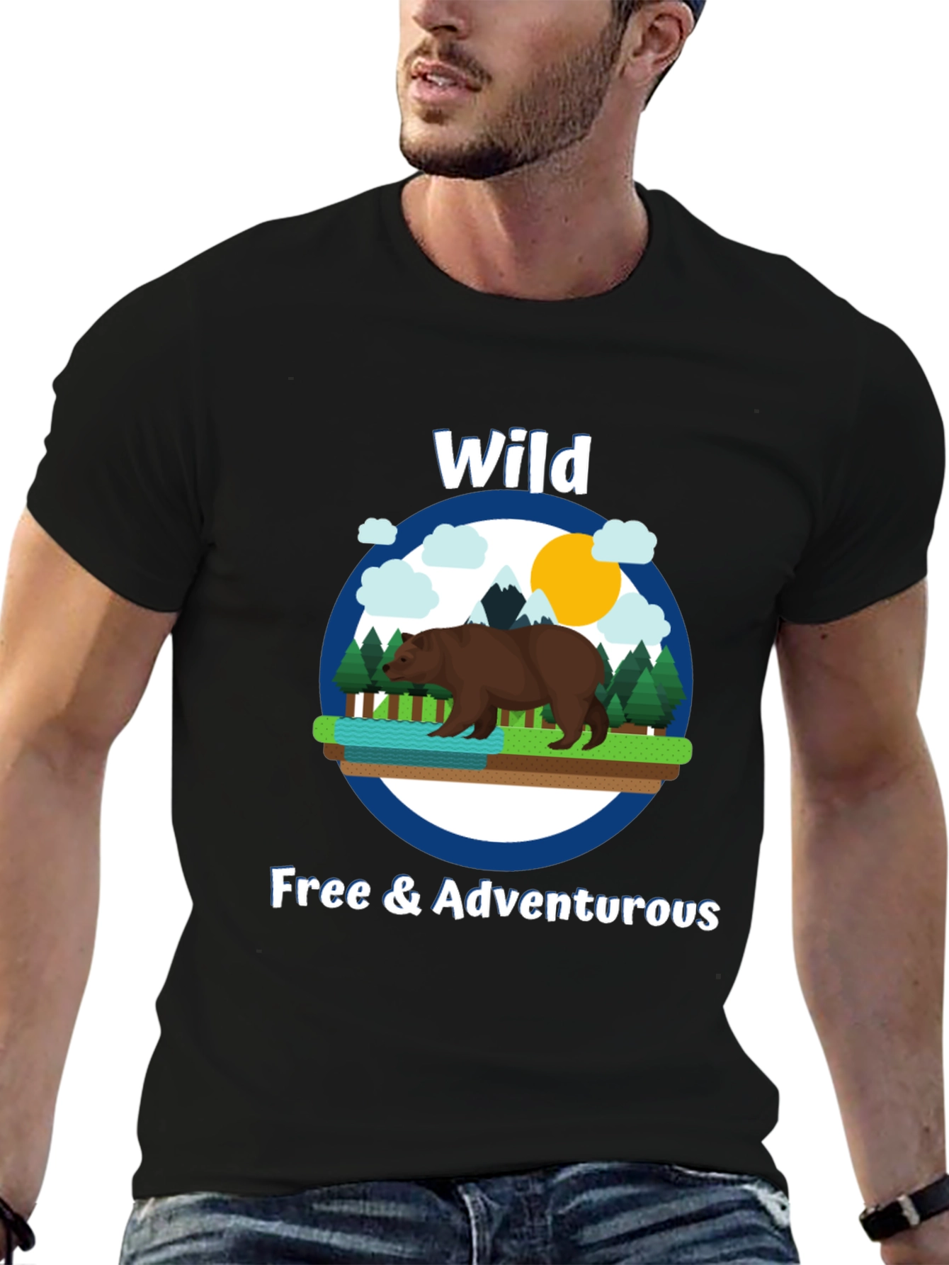 Wild & Adventurous Bear Graphic T-Shirt